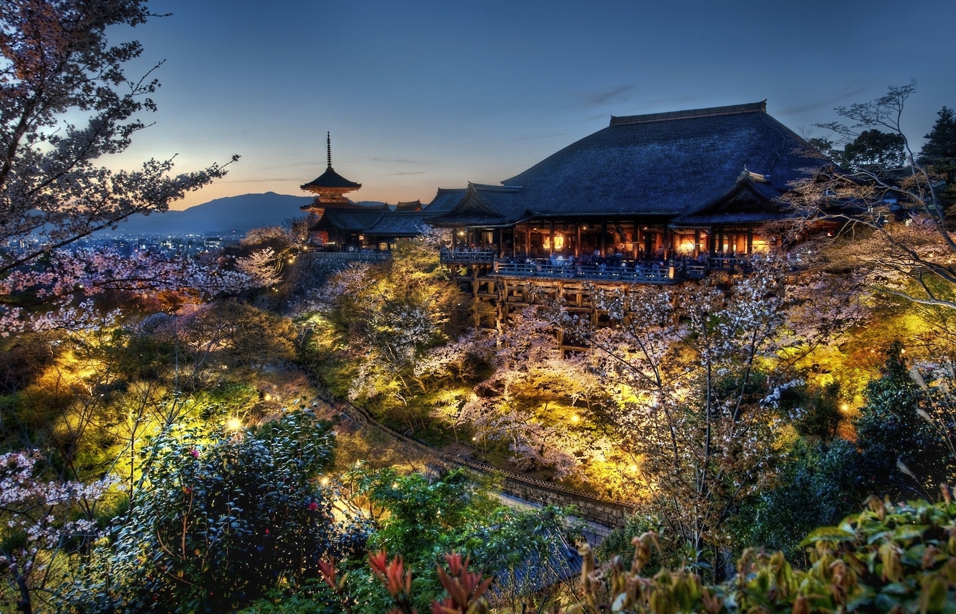 Sakura Blossom, Kiyomizu-dera Temple, Spring in Kyoto, Japan, 1920x1240 HD Desktop