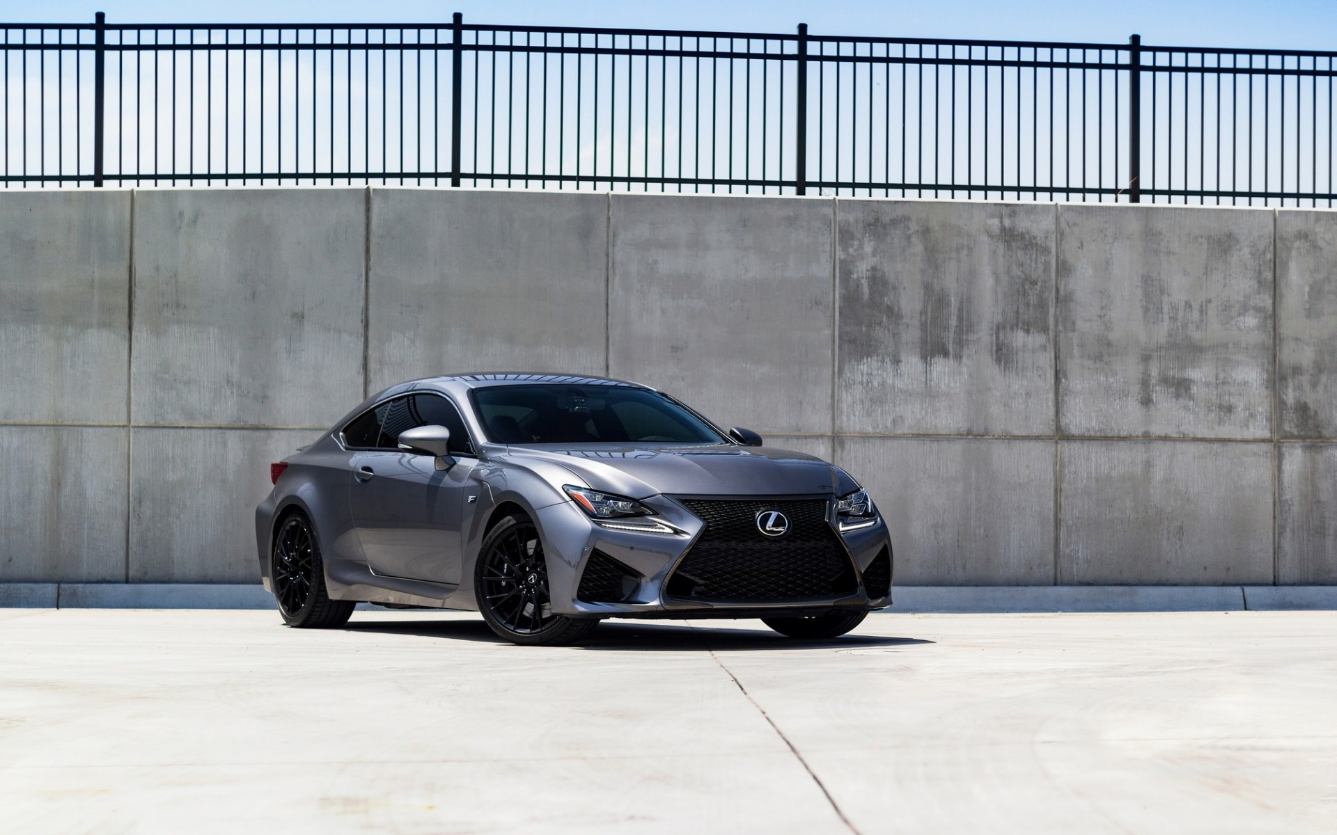 Lexus RC, 2018 gray sports coupe, Japanese luxury, Black wheels, 1920x1200 HD Desktop