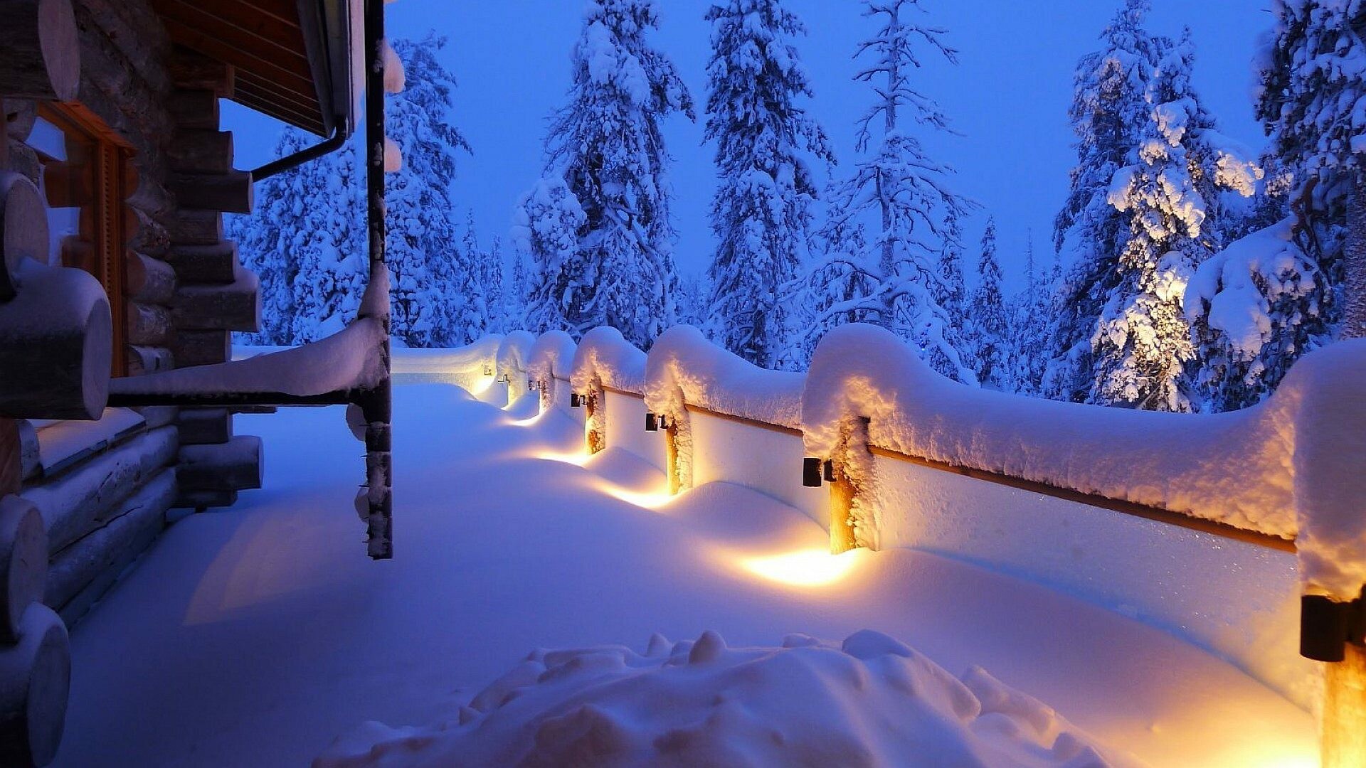 Snowy terrace, Winter Wallpaper, 1920x1080 Full HD Desktop