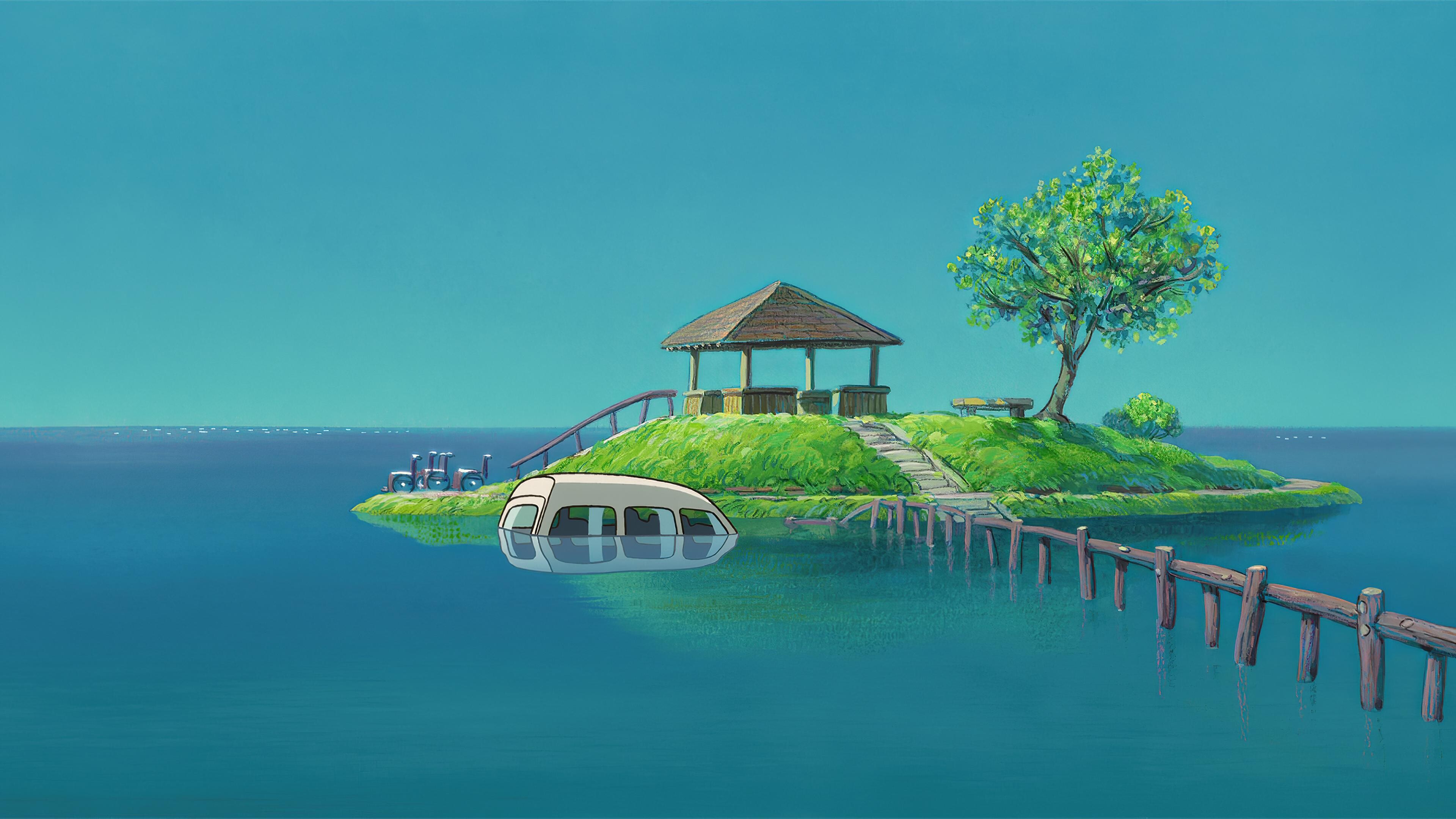 Studio Ghibli, Anime masterpiece, Nature landscapes, Serene environments, 3840x2160 4K Desktop