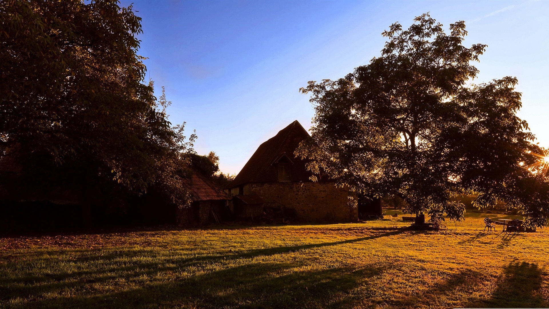 Country house, Harmonious nature, Simple living, Peaceful backdrop, 1920x1080 Full HD Desktop