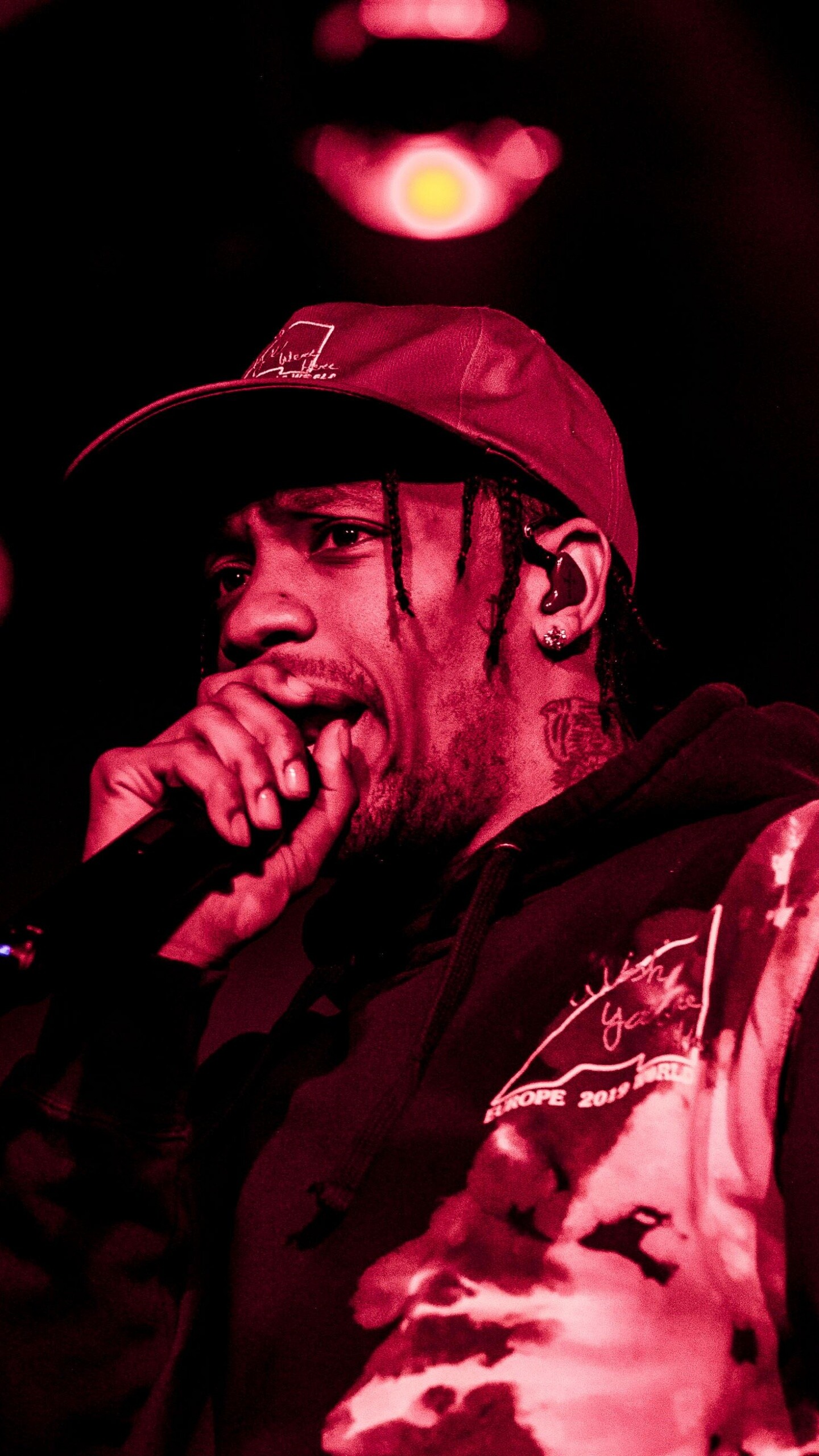 Travis Scott, Live concert, American rapper, 1440x2560 HD Phone