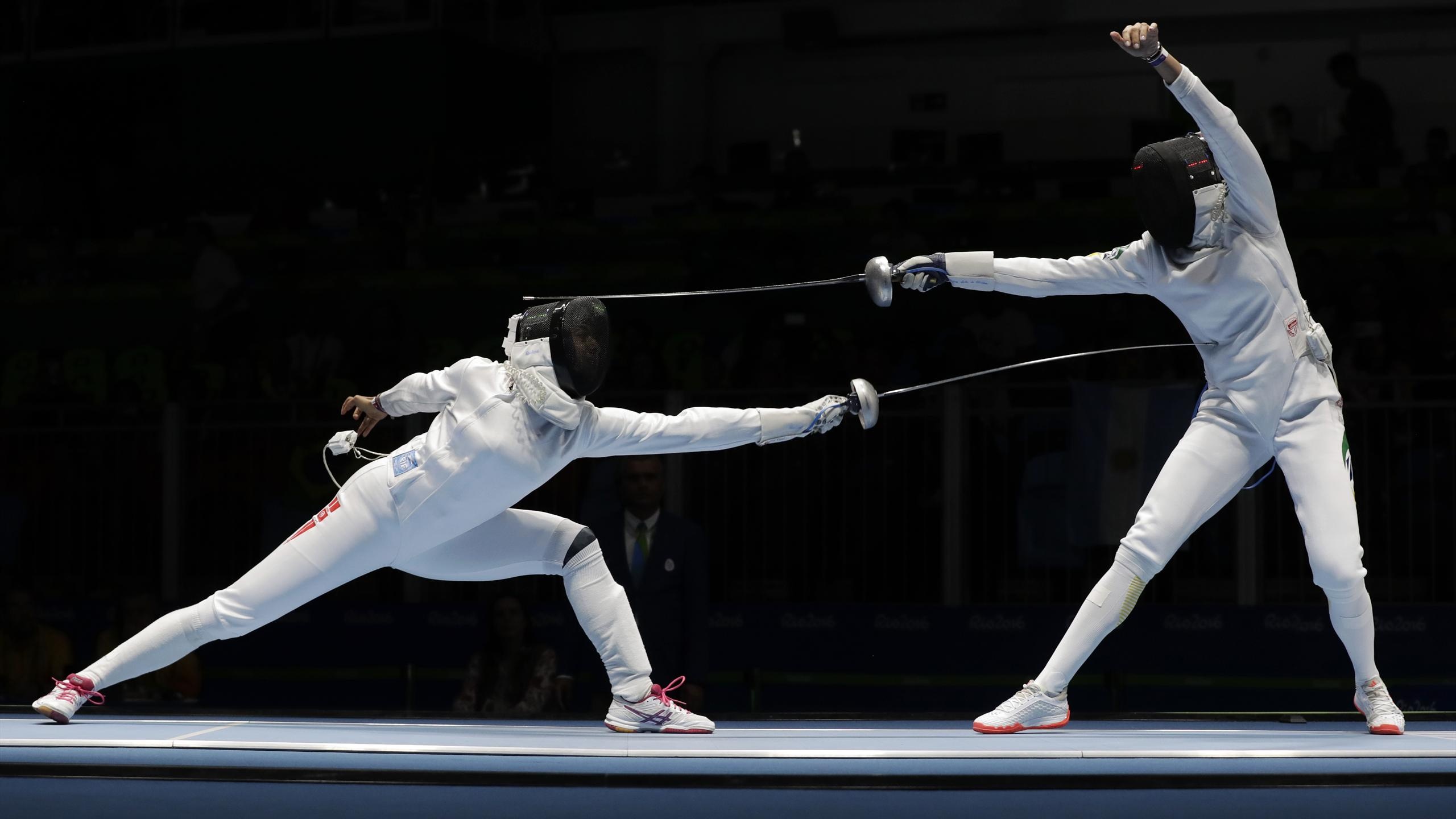 Nathalie Moellhausen, Epee Grand Prix, Doha, 2560x1440 HD Desktop