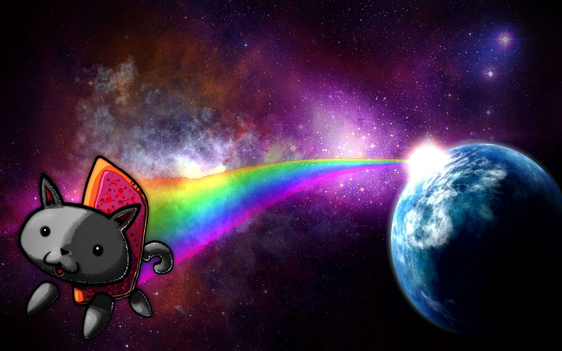 Planet, Galaxy Cat Wallpaper, 1920x1200 HD Desktop