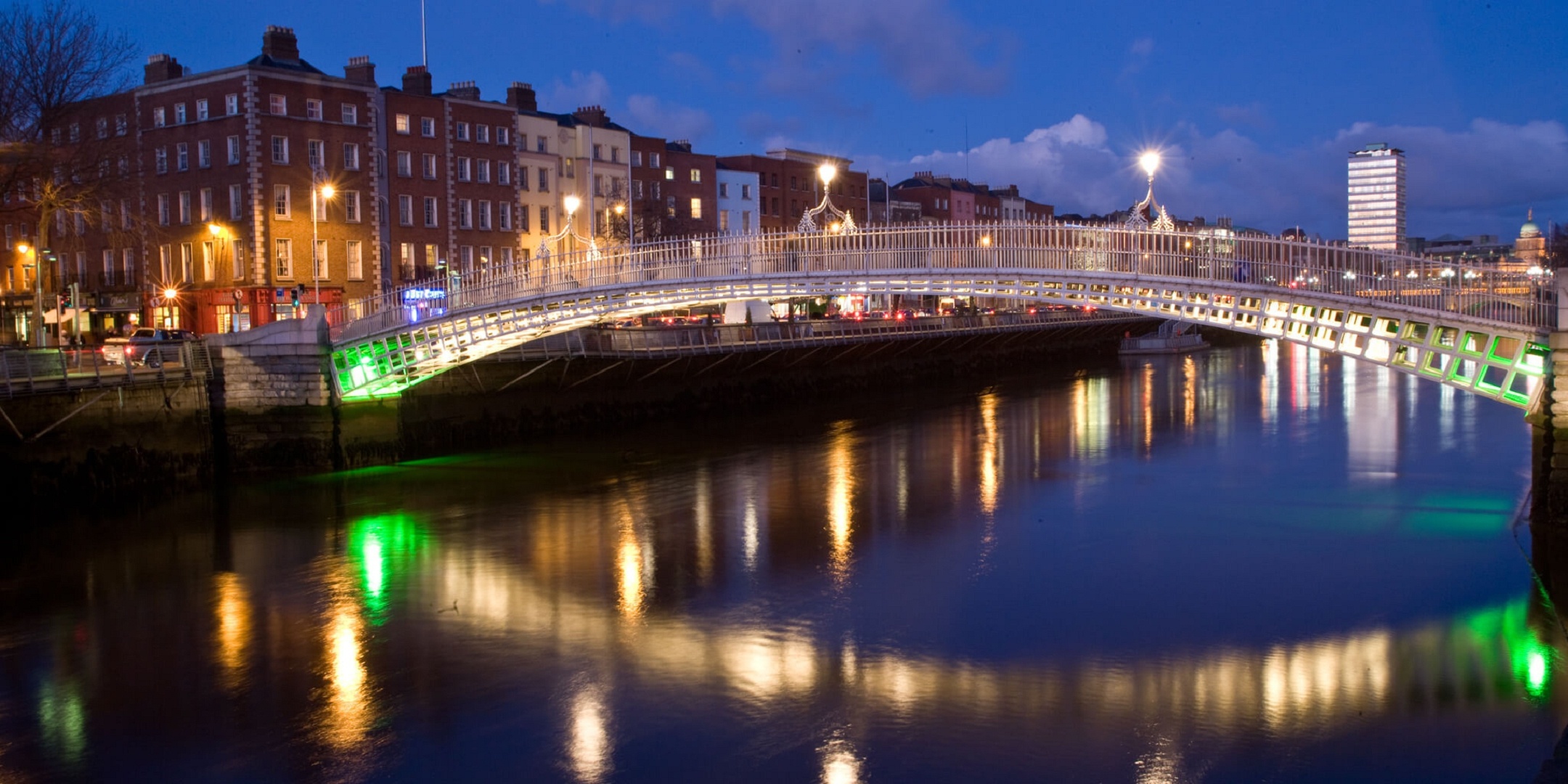 Dublin in 4K, Ultra high-definition views, Immersive cityscapes, Crisp visuals, 2160x1080 Dual Screen Desktop