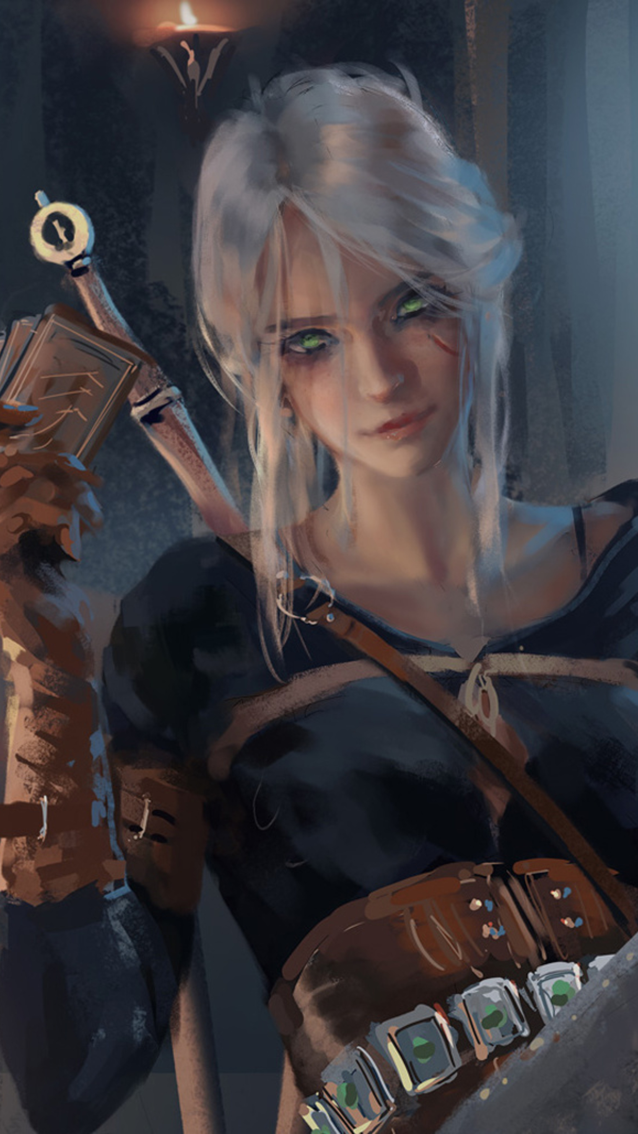 Ciri Witcher 3 fanart, Sony Xperia wallpapers, Striking visuals, 2160x3840 4K Phone