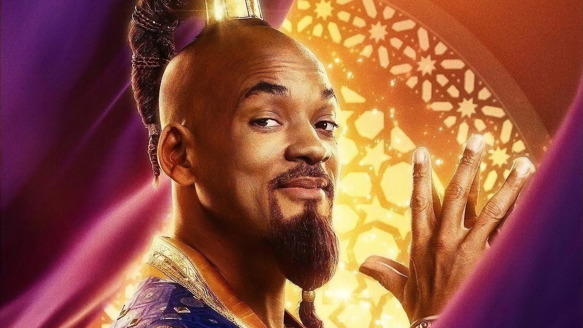 Aladdin 2019, Genie Will Smith, Phone wallpaper, 1920x1080 Full HD Desktop