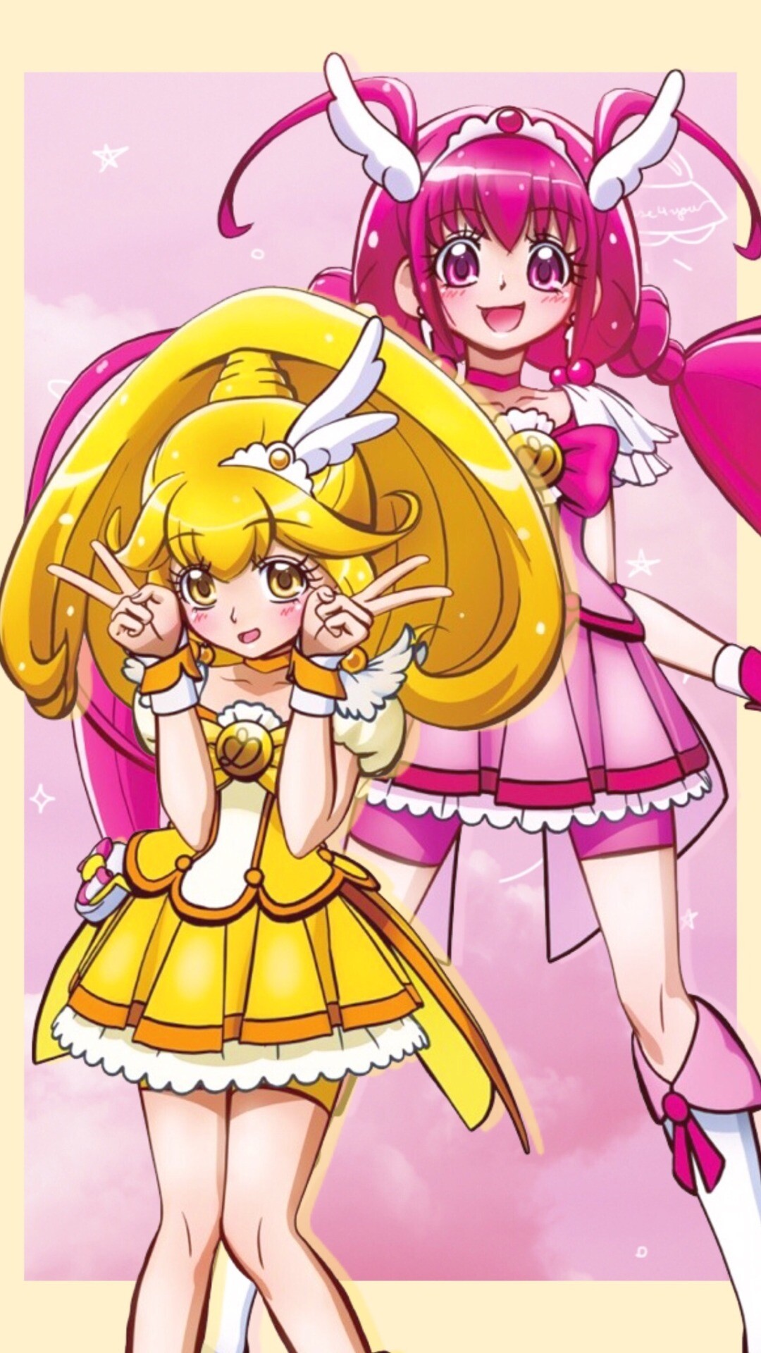 Glitter Force, Cure Happy, Peace wallpapers, Requested, 1080x1920 Full HD Phone