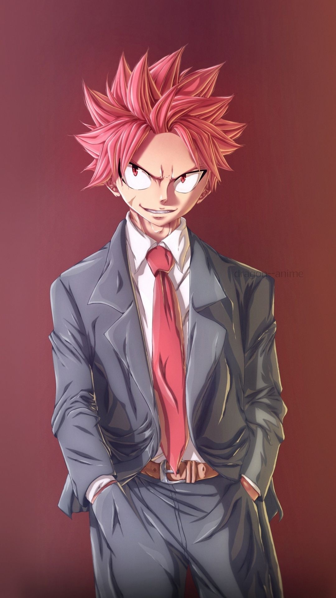 Natsu Dragneel, Anime boy artwork, 1080x1920 Full HD Phone