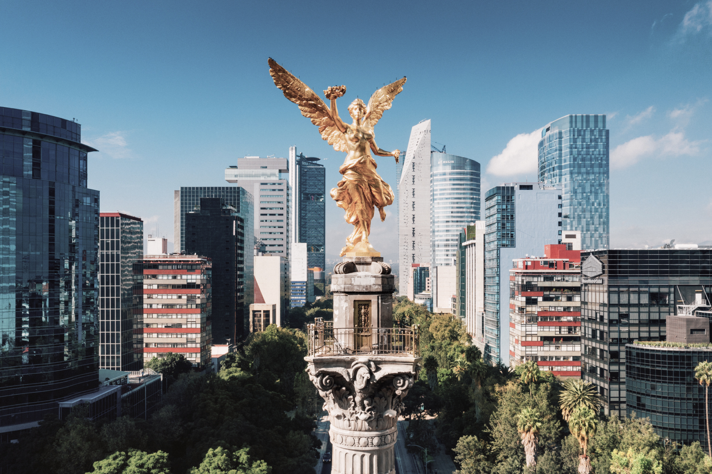 The Angel of Independence, Mexico City Skyline Wallpaper, 2330x1550 HD Desktop