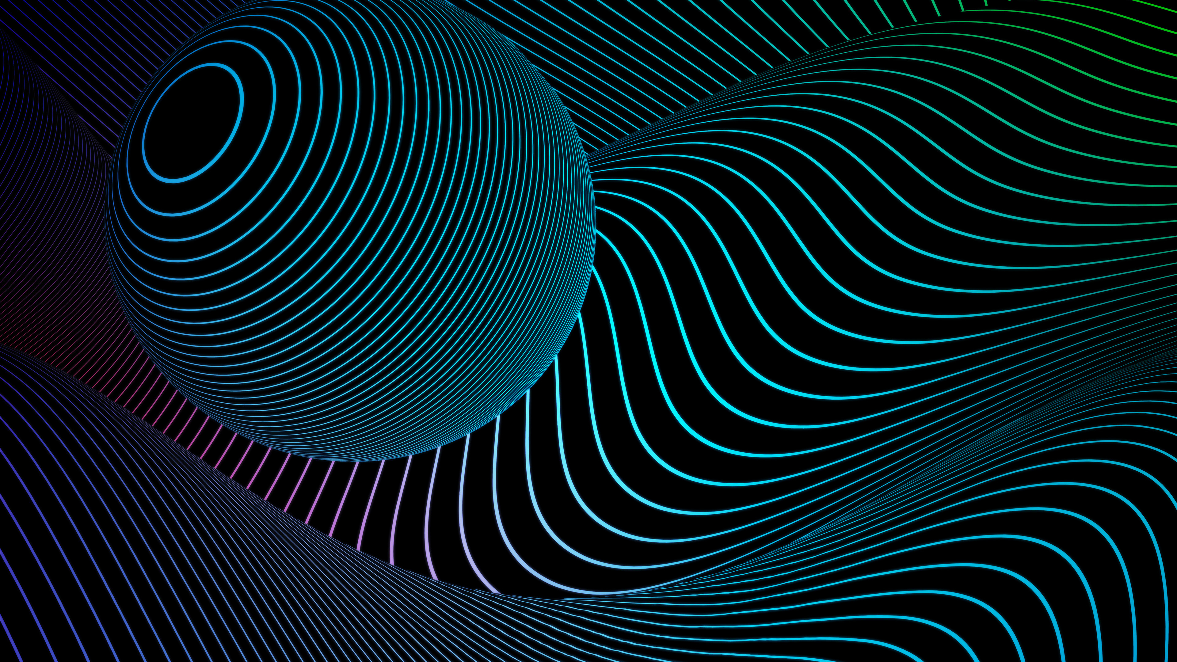 Sphere, Abstract Shapes Wallpaper, 3840x2160 4K Desktop