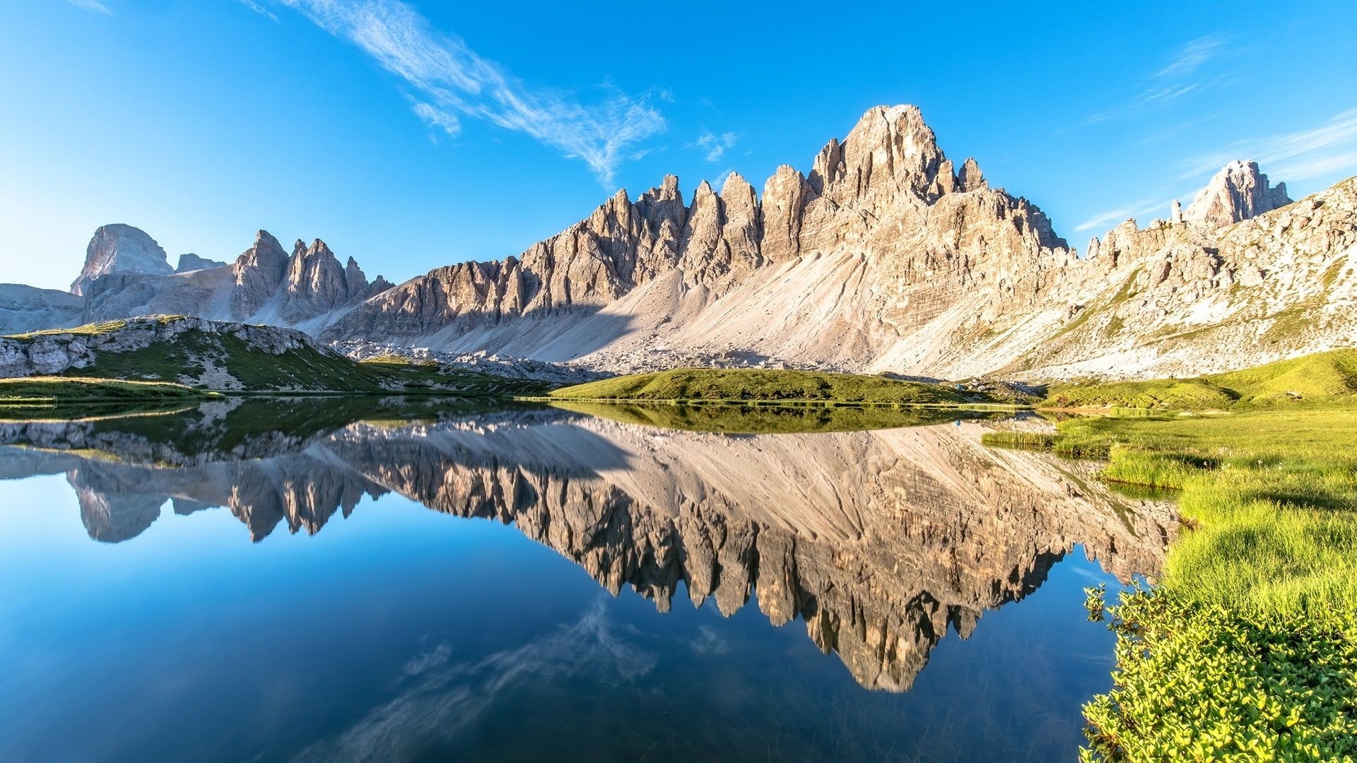 Paternkofel in Sesto, Tre Cime, Bolzano mountains, Alpine landscape, 1920x1080 Full HD Desktop