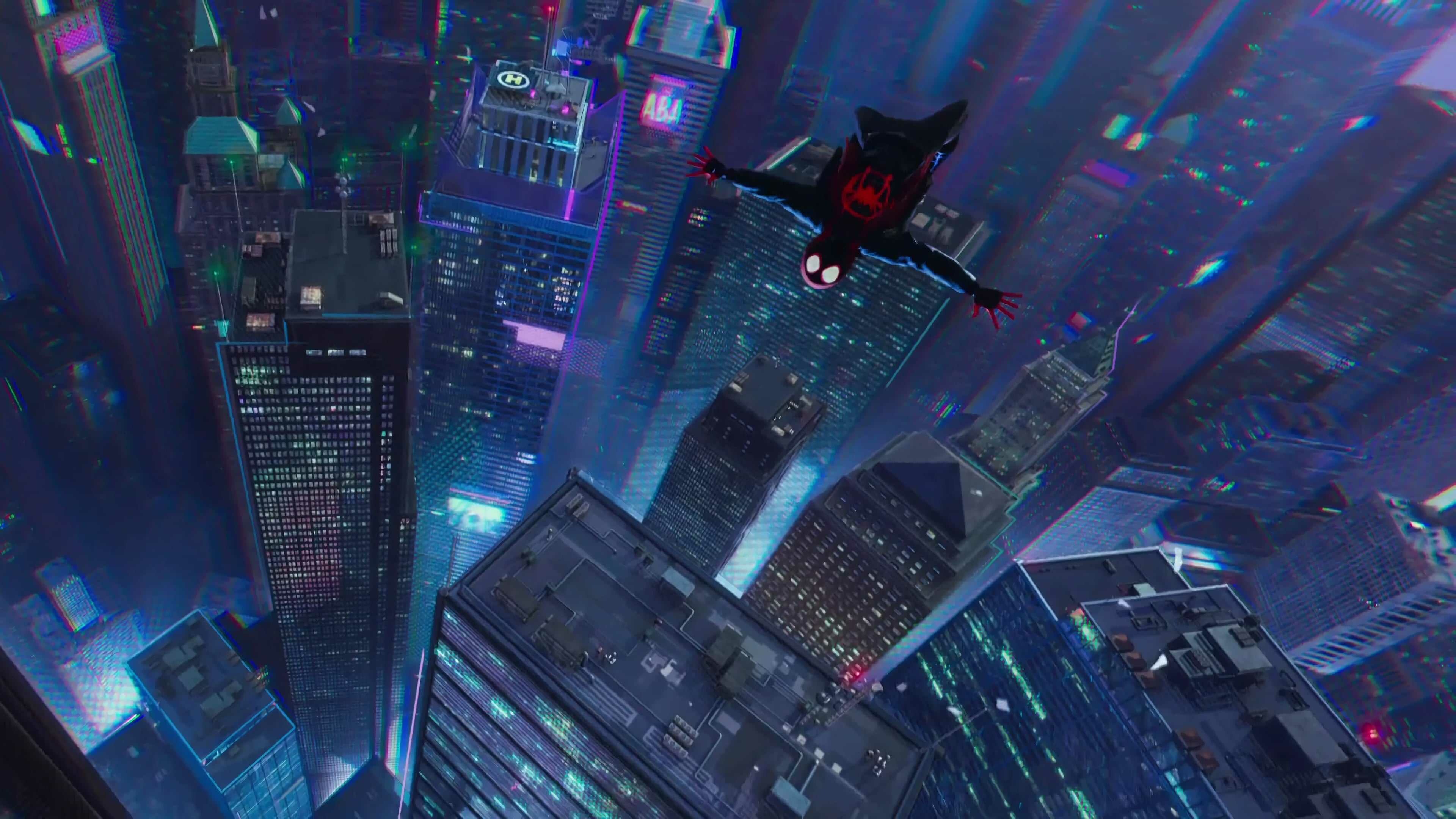 Into the Spider-Verse wallpaper, Dynamic artwork, Visually impressive, Exciting superhero adventure, 3840x2160 4K Desktop