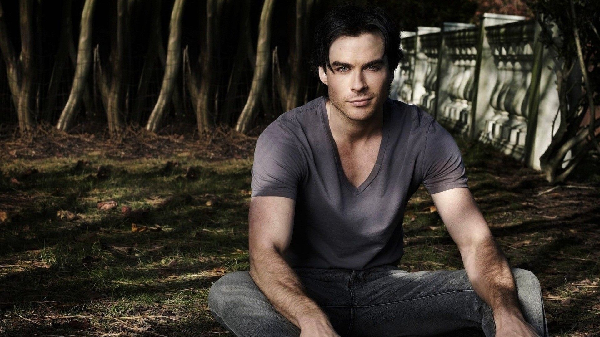 Ian Somerhalder, Vampire Diaries, Damon Salvatore, Mysterious aura, 1920x1080 Full HD Desktop