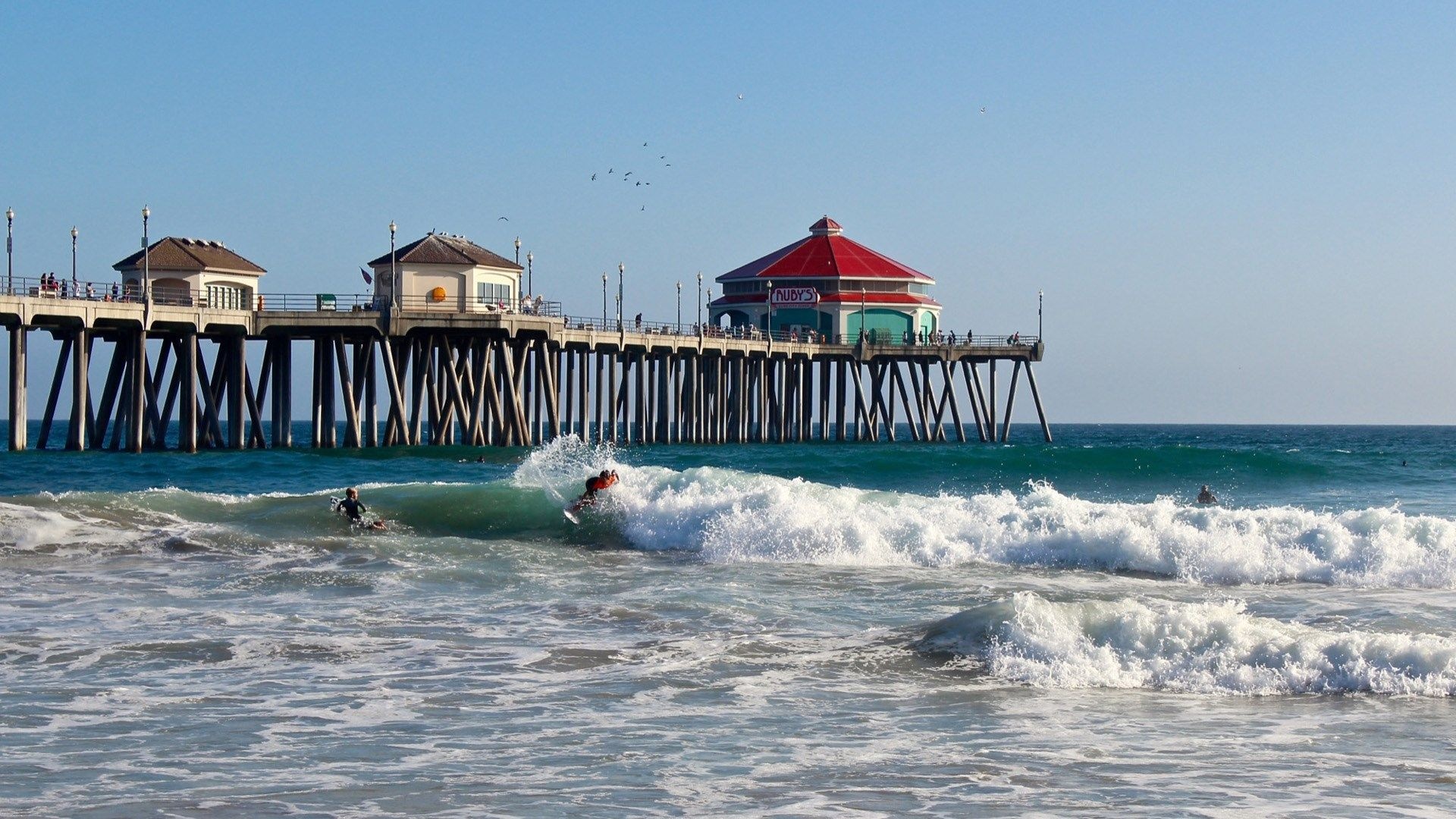 Wave, Huntington Beach Wallpaper, 1920x1080 Full HD Desktop