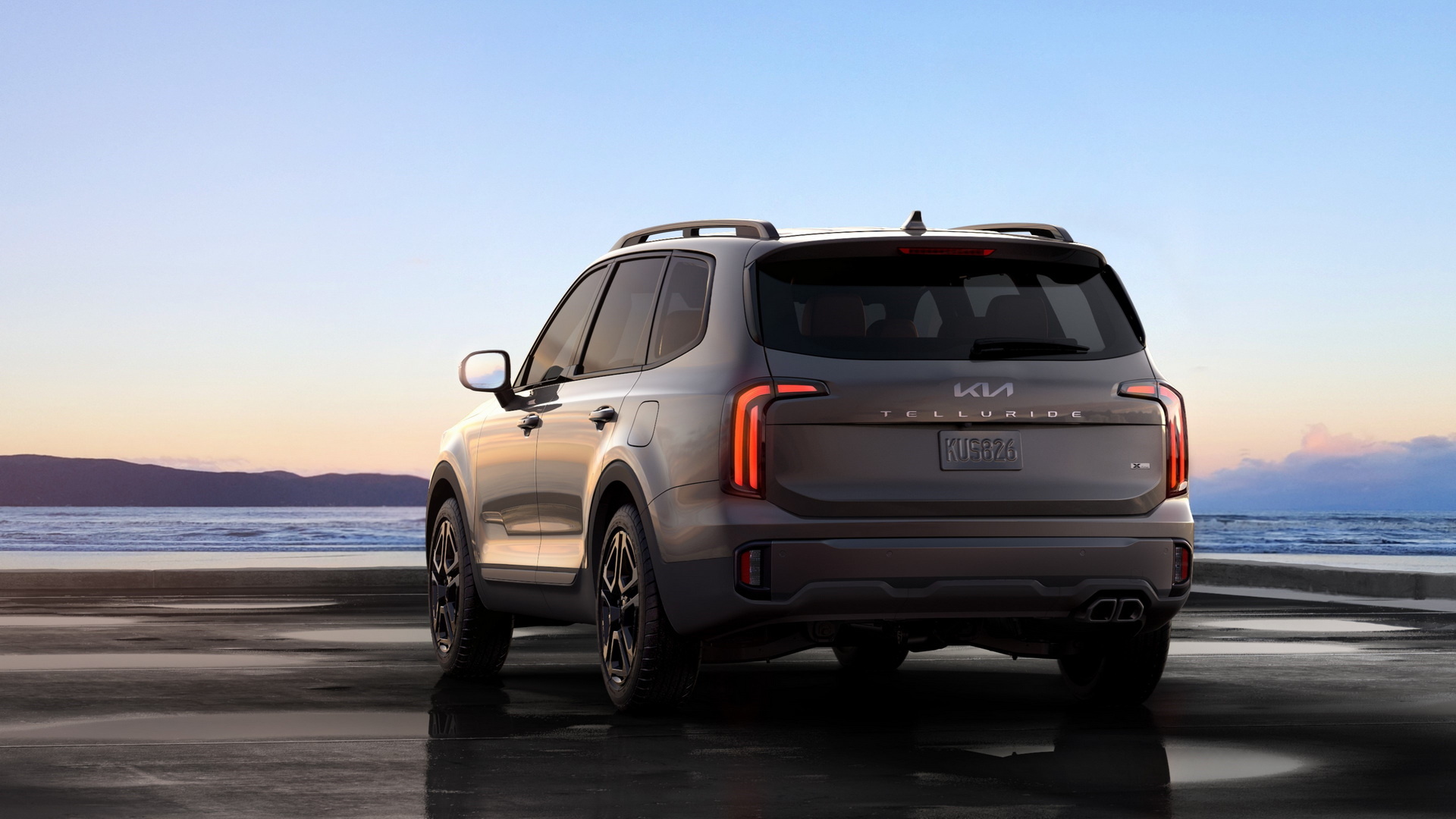 Kia Telluride, 2023 X Line, Rear view, Motortread, 1920x1080 Full HD Desktop