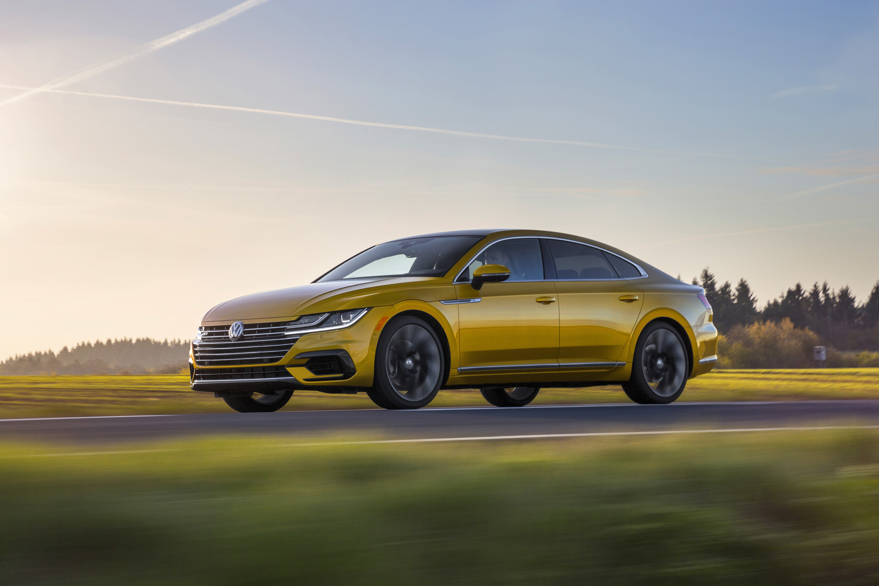 Volkswagen Arteon, US-spec model, Sleek profile, Dynamic driving, 3000x2000 HD Desktop