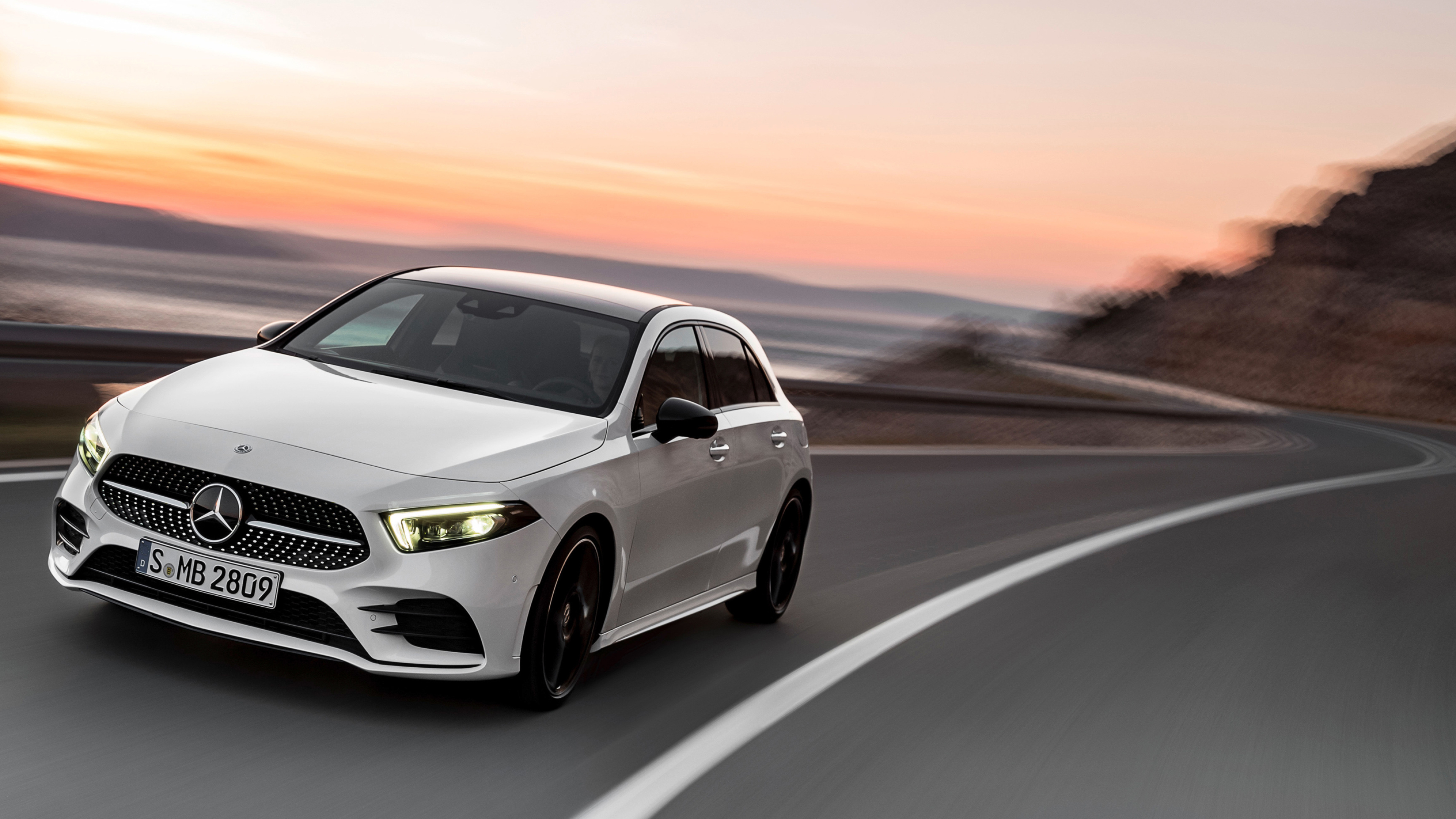 Mercedes-Benz A-Class, AMG line, Luxury compact, 2018 version, 3840x2160 4K Desktop