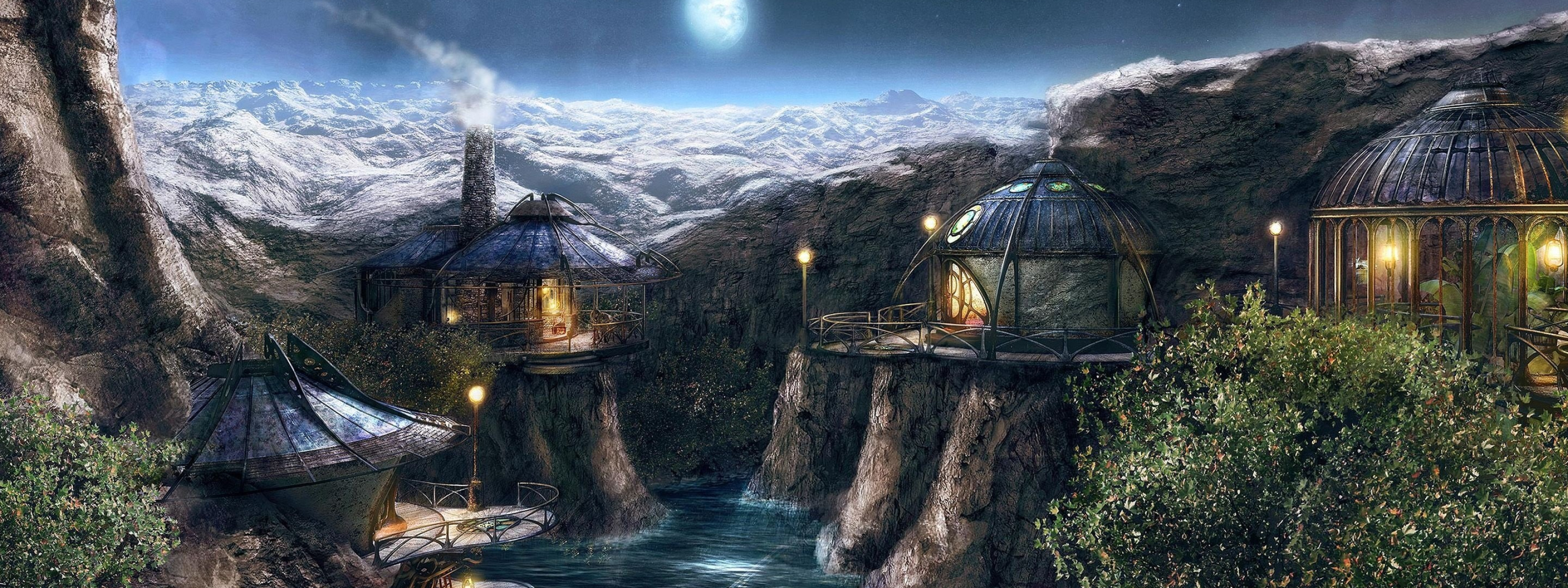 Myst, Fantasy Arts Wallpaper, 3200x1200 Dual Screen Desktop