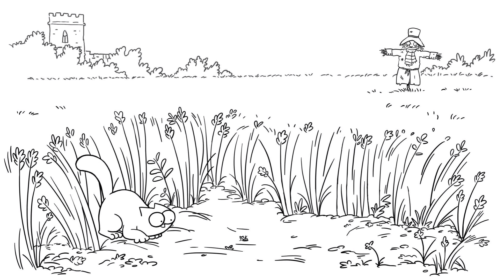 Simon's cat field trip, Adorable feline mischief, Hilarious encounters, Curiosity unbound, 1920x1080 Full HD Desktop