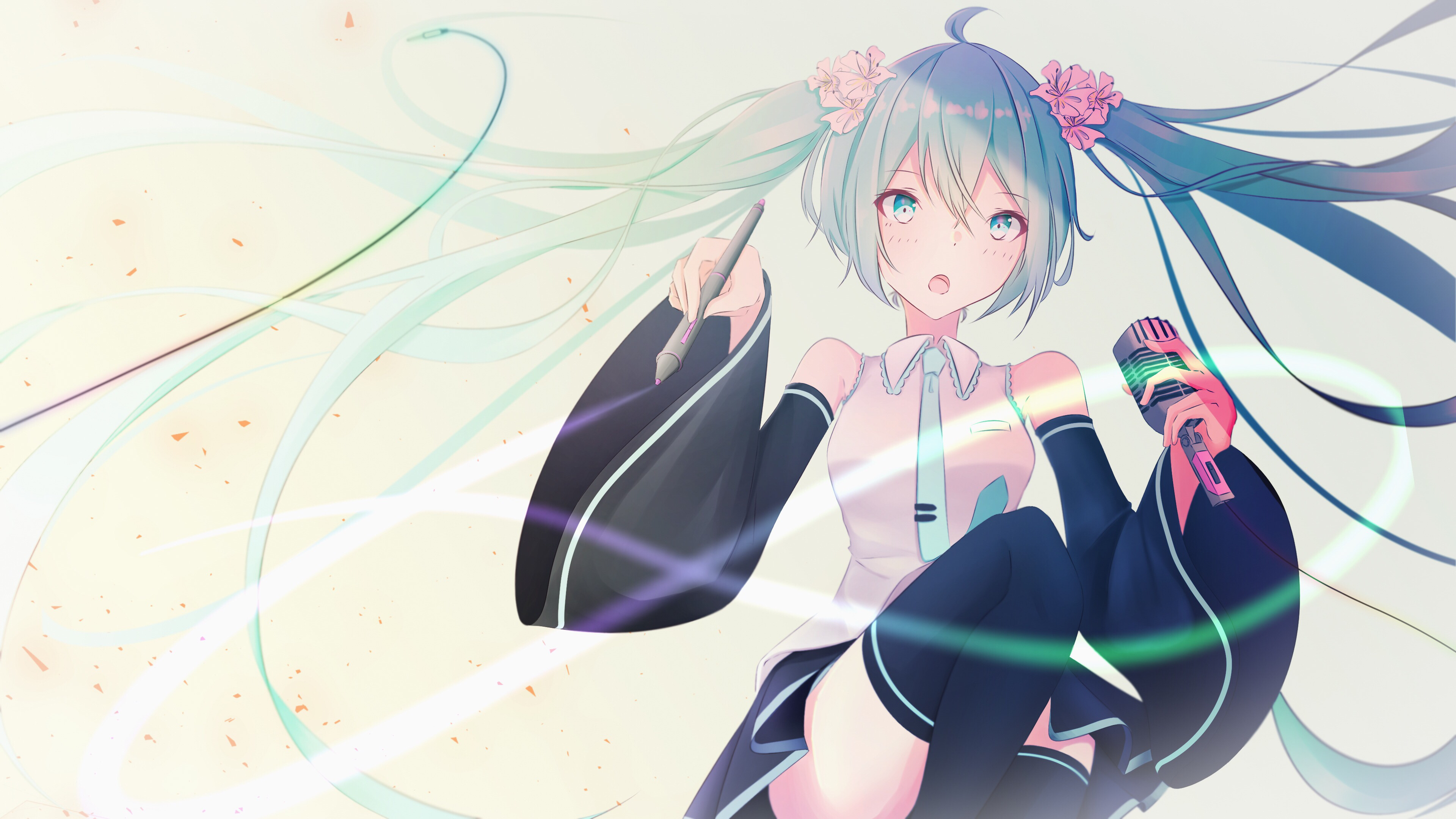 Hatsune Miku, 4K wallpaper, Sarah Sellers' upload, 3840x2160 4K Desktop