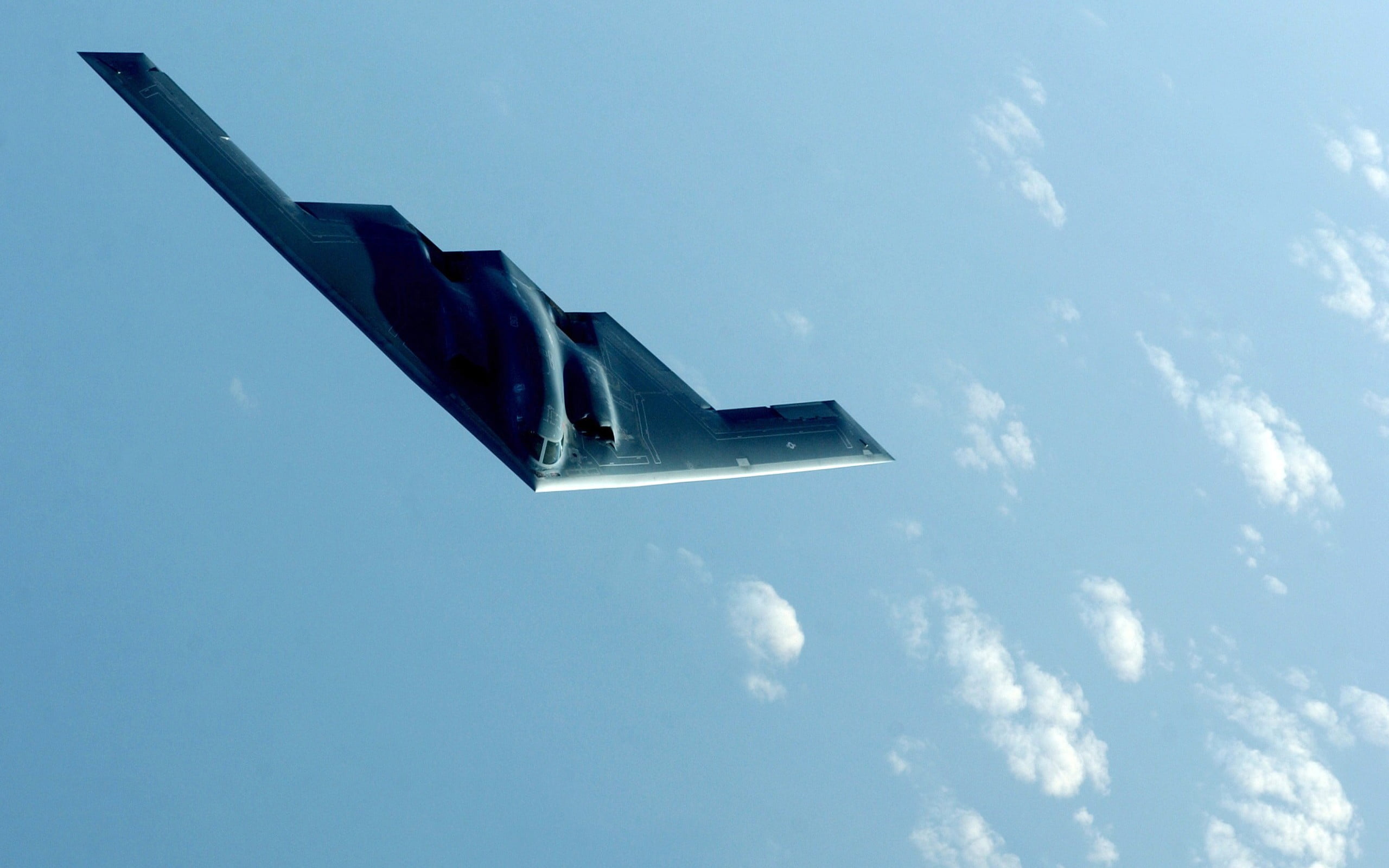 Northrop Grumman B-2 Spirit, Minimalist paper art, Stealth technology, Air superiority, 2560x1600 HD Desktop