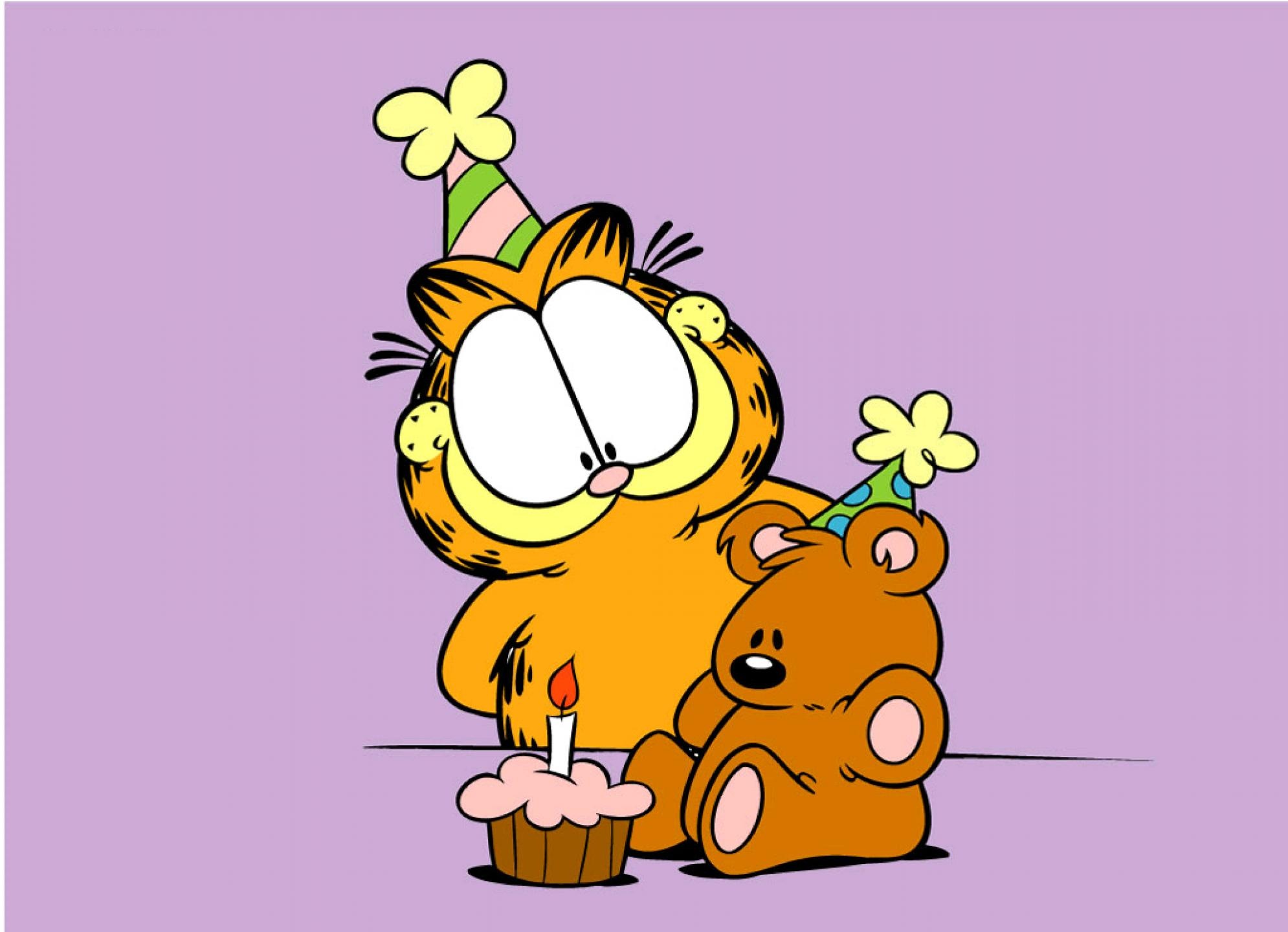 Garfield desktop wallpaper, Eye-catching design, Home screen, Digital companion, 1990x1440 HD Desktop