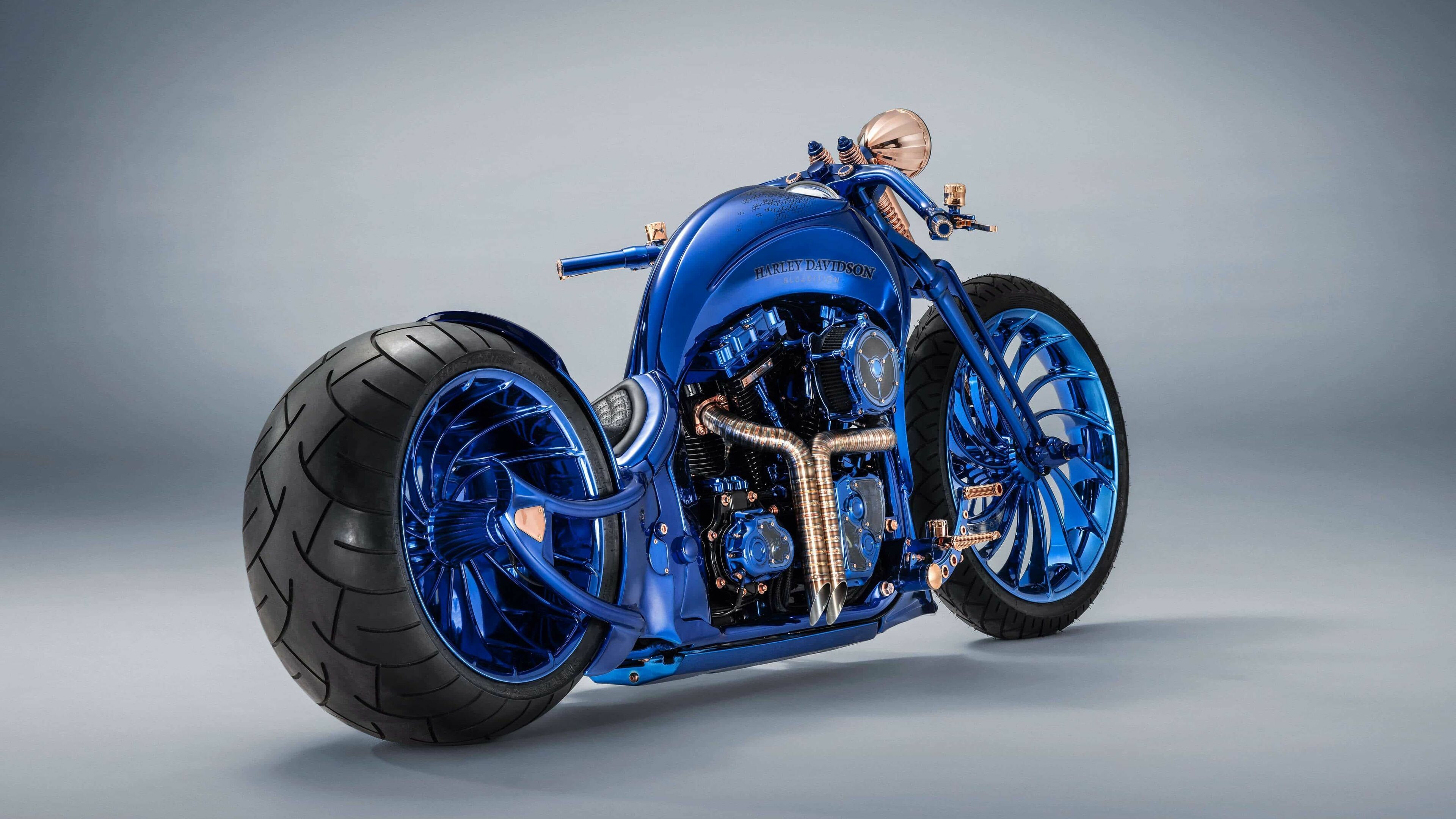 Blue Edition, Harley-Davidson Wallpaper, 3840x2160 4K Desktop