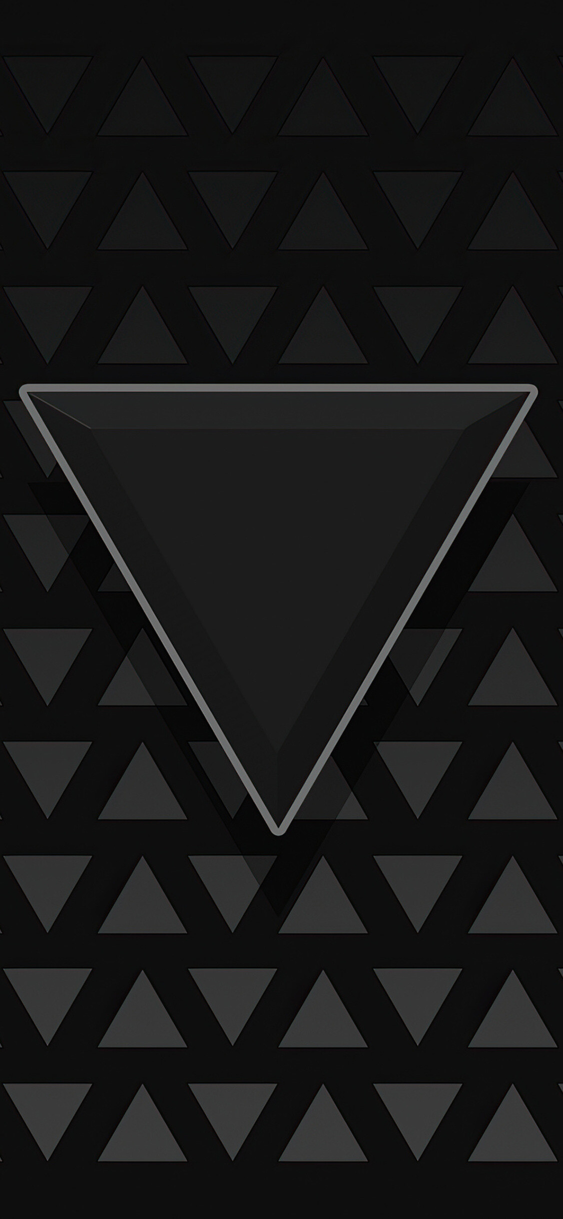 Triangle dark black, HD wallpapers, Minimalistic design, Modern art, 1130x2440 HD Phone