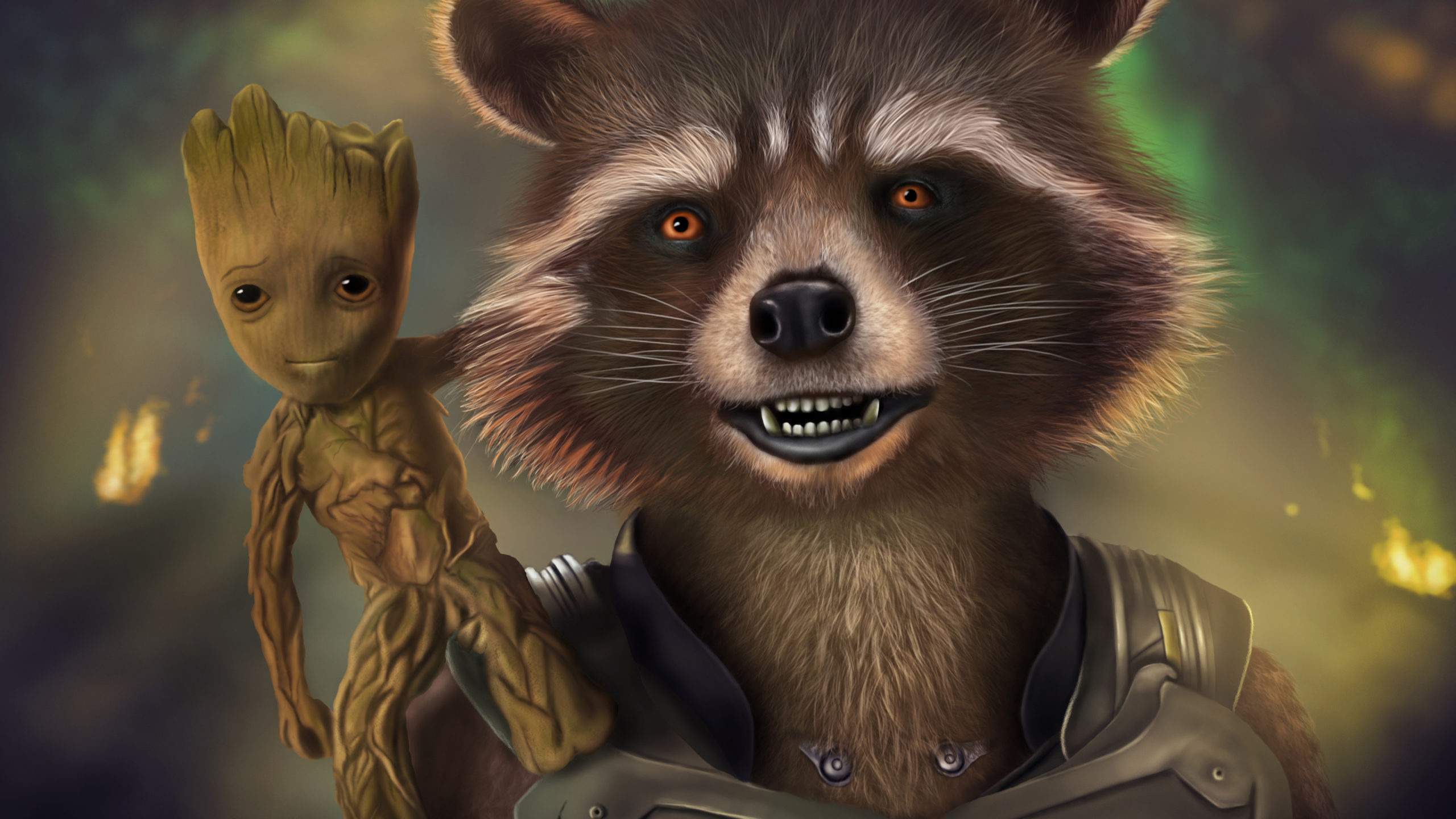 Baby Groot HD wallpaper, Cute character, Marvel film, 2560x1440 HD Desktop