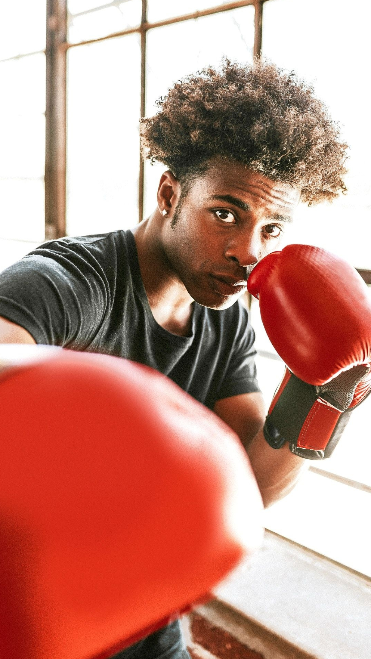 Boxing gloves, Premium image, Red gloves, Fighter, 1200x2140 HD Phone