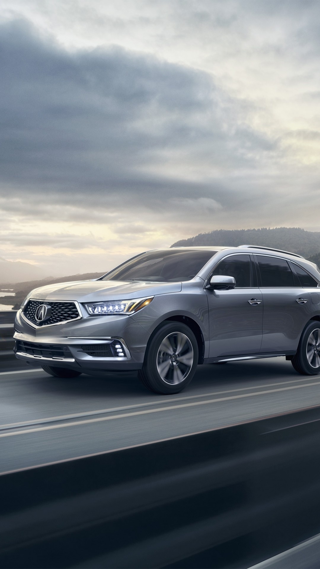 Acura MDX, Silver SUV, Luxury and comfort, Striking wallpaper, 1080x1920 Full HD Phone