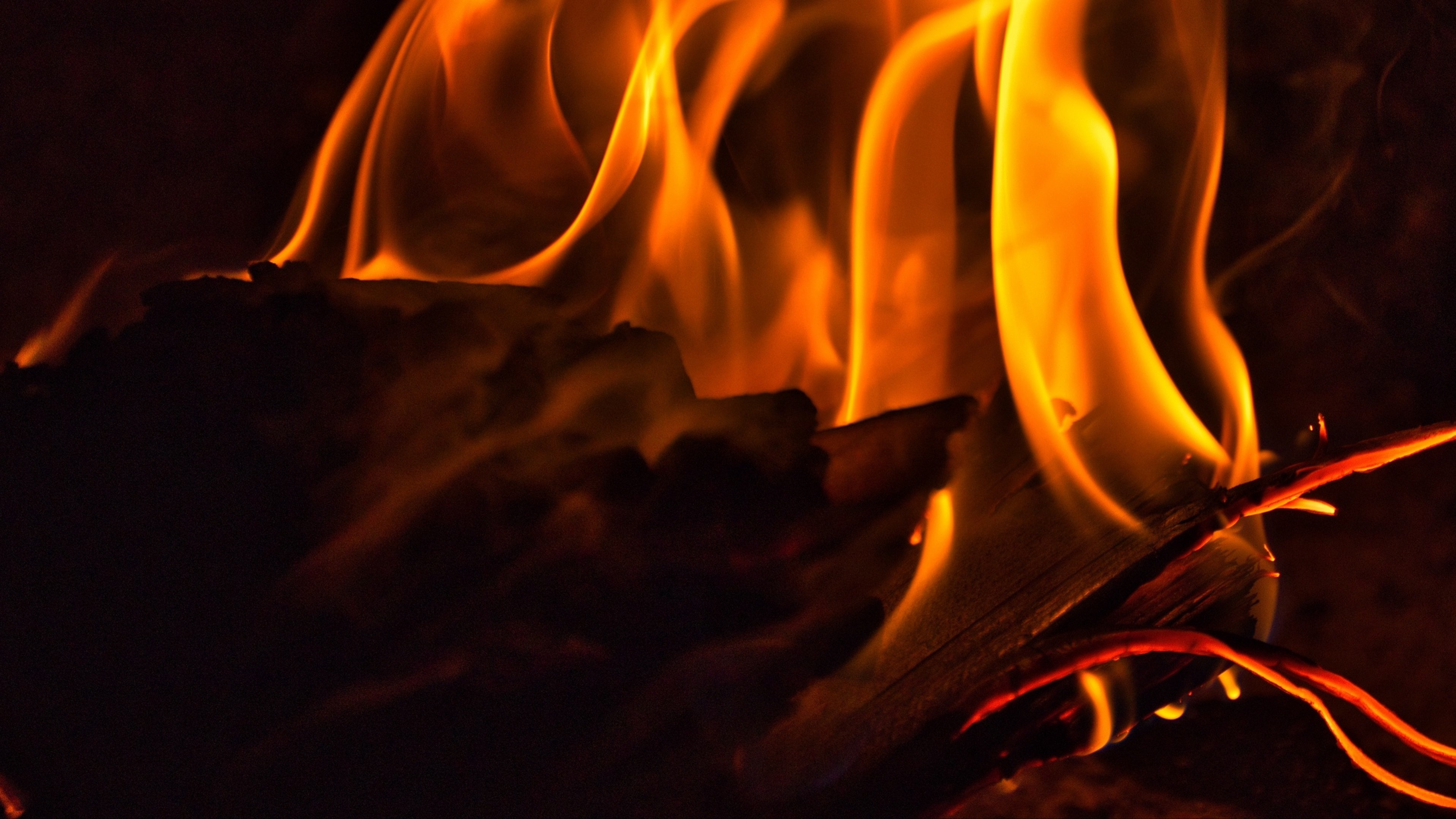 Flame, Fireplaces Wallpaper, 3840x2160 4K Desktop