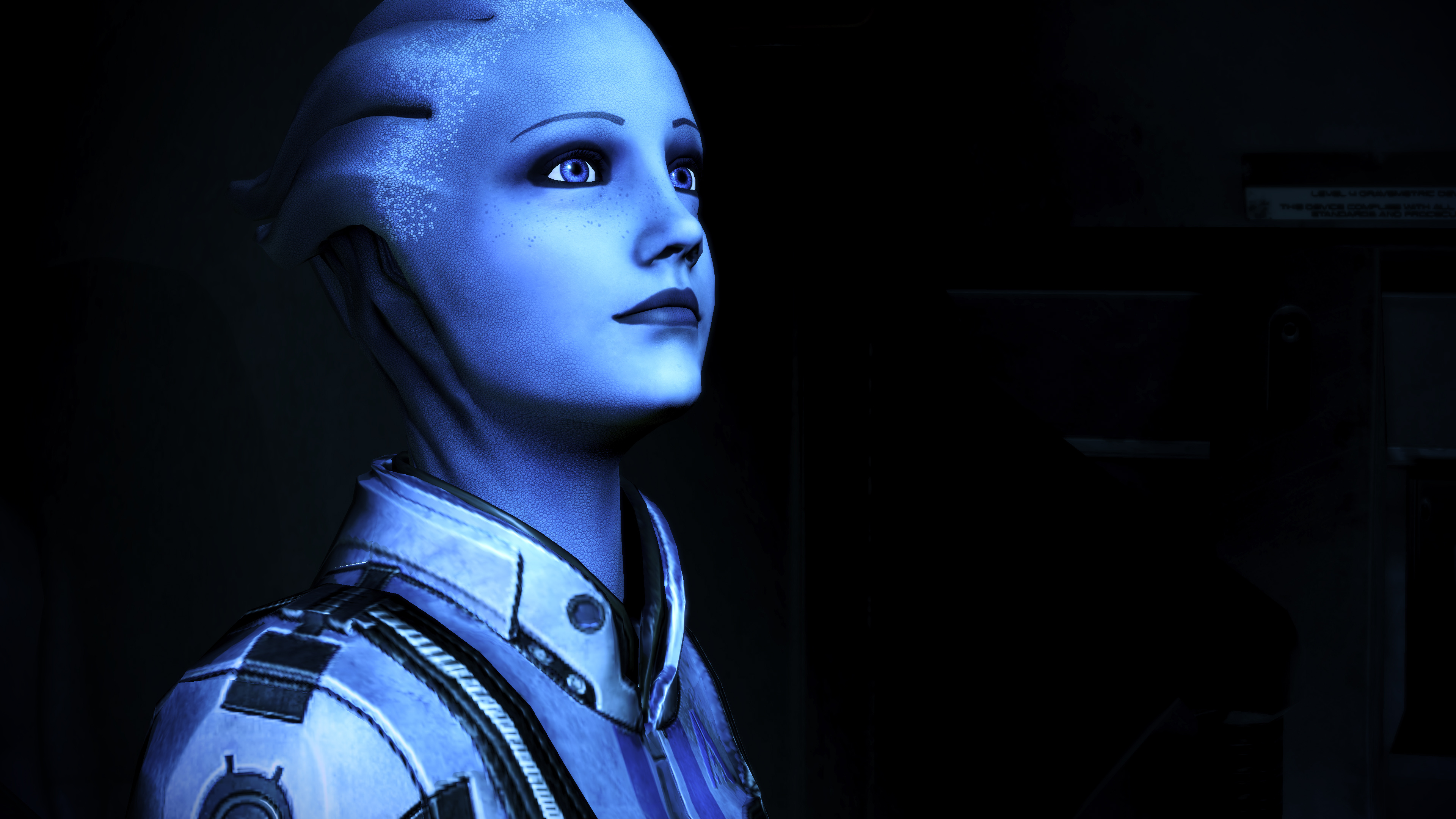 Liara T'Soni, Asari remastered mod, Mass Effect 3, Enhanced graphics, 3840x2160 4K Desktop