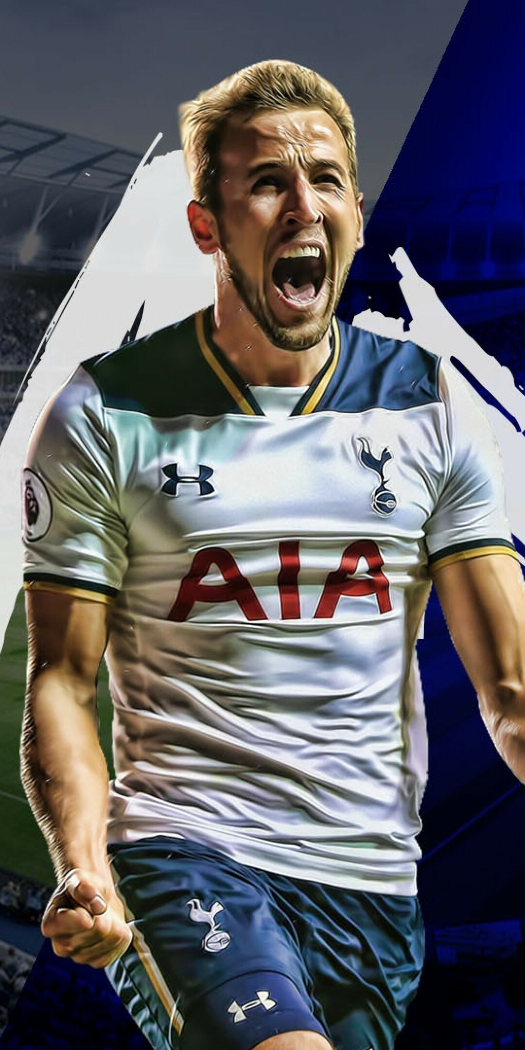 Harry Kane, Football artwork, Huawei Mate 10, Download wallpapers, 1080x2160 HD Phone