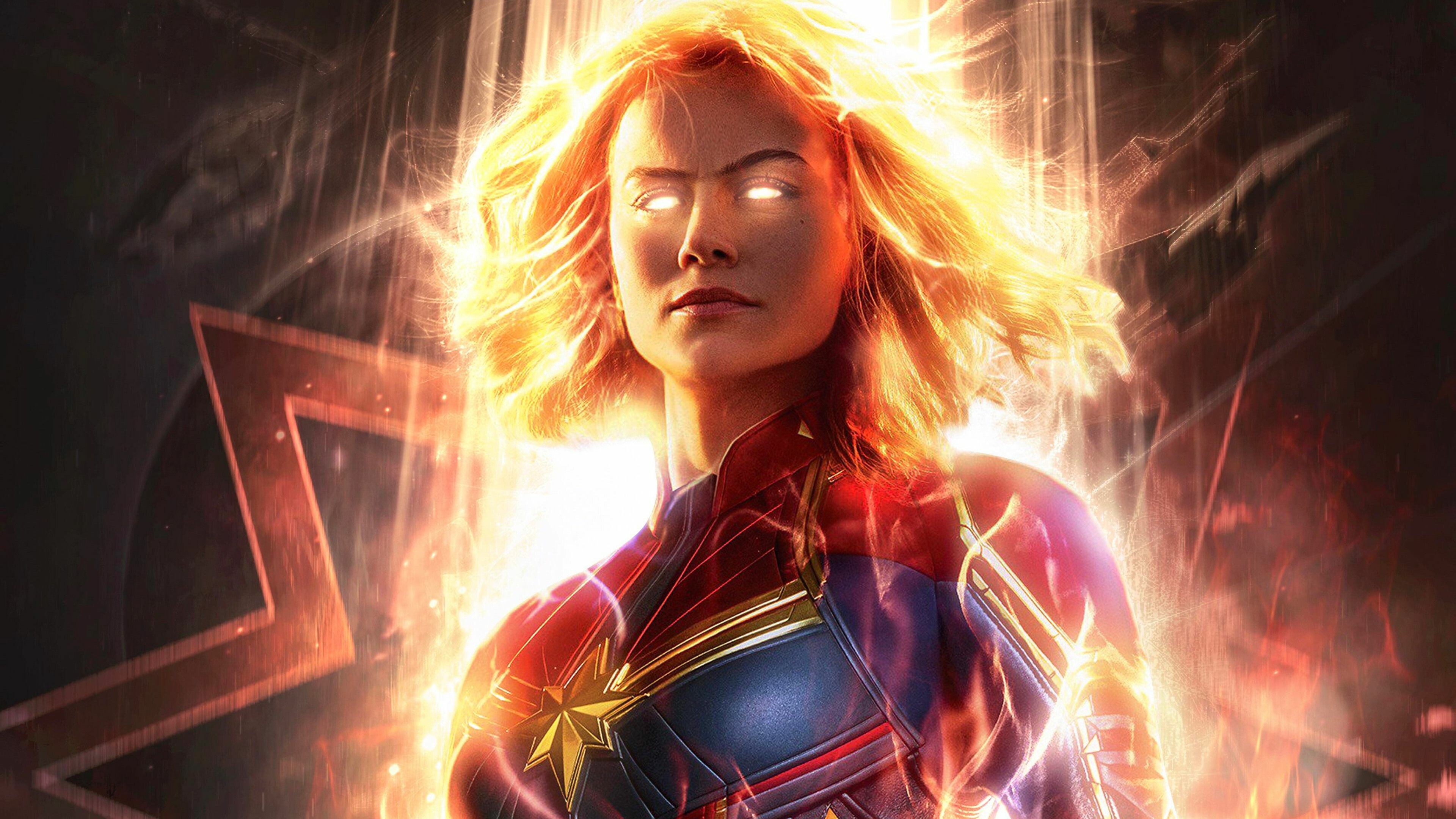 Captain Marvel movie, Carol Danvers, Marvel comics, 4K wallpaper, 3840x2160 4K Desktop