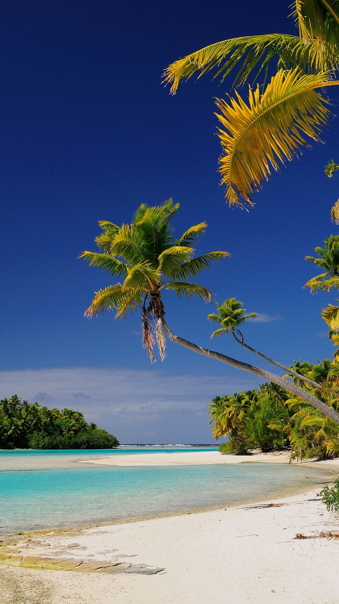 One Foot Island, Cook Islands Wallpaper, 1080x1920 Full HD Phone