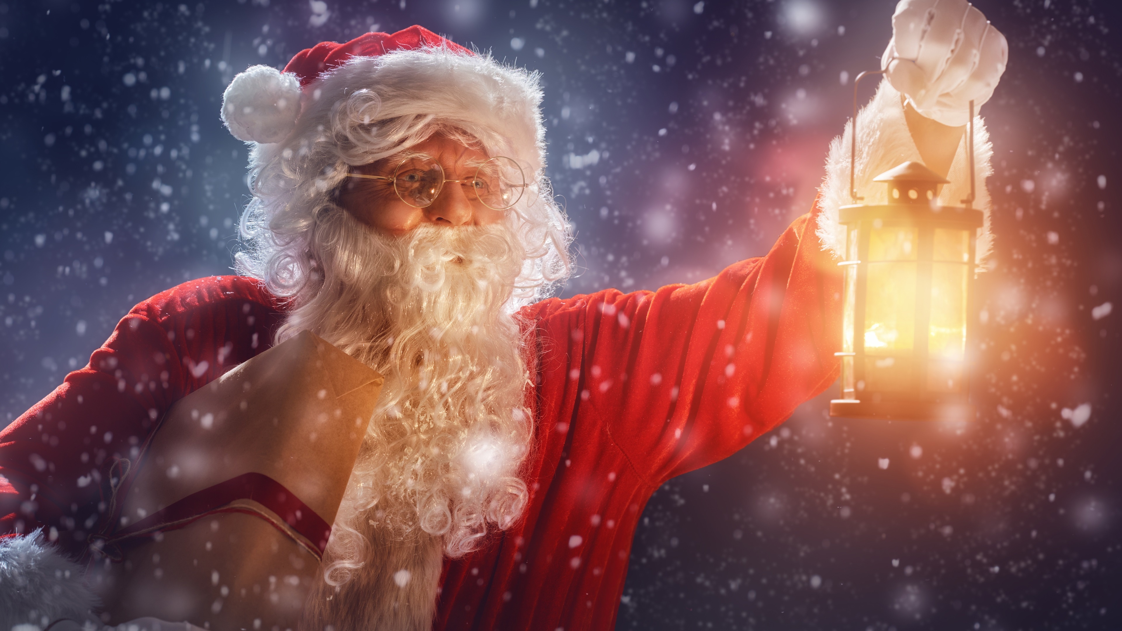 Lantern, Father Christmas Wallpaper, 3840x2160 4K Desktop