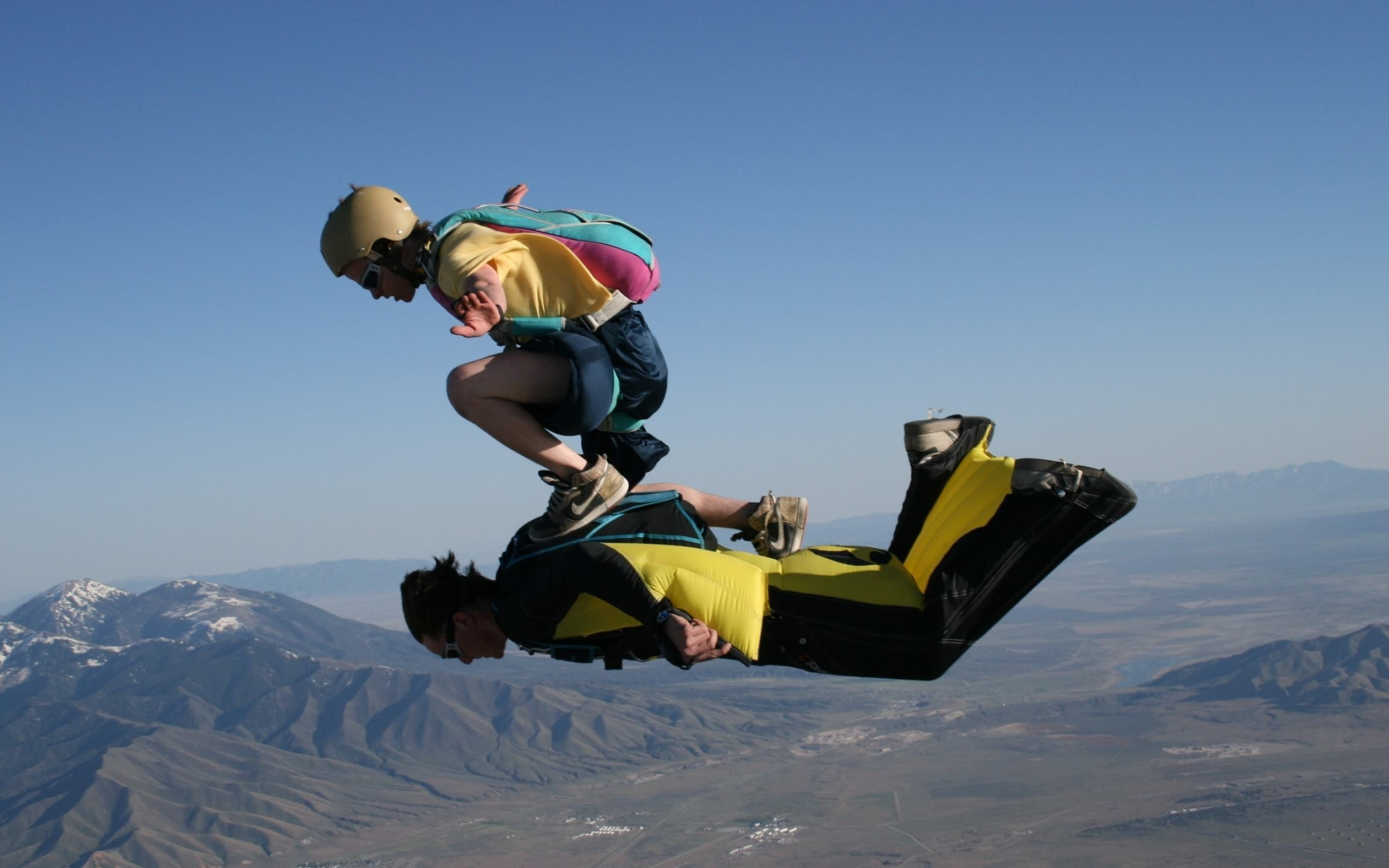 Spectacular skydiving, Sport-themed wallpaper, High-flying action, Adrenaline rush, 2560x1600 HD Desktop