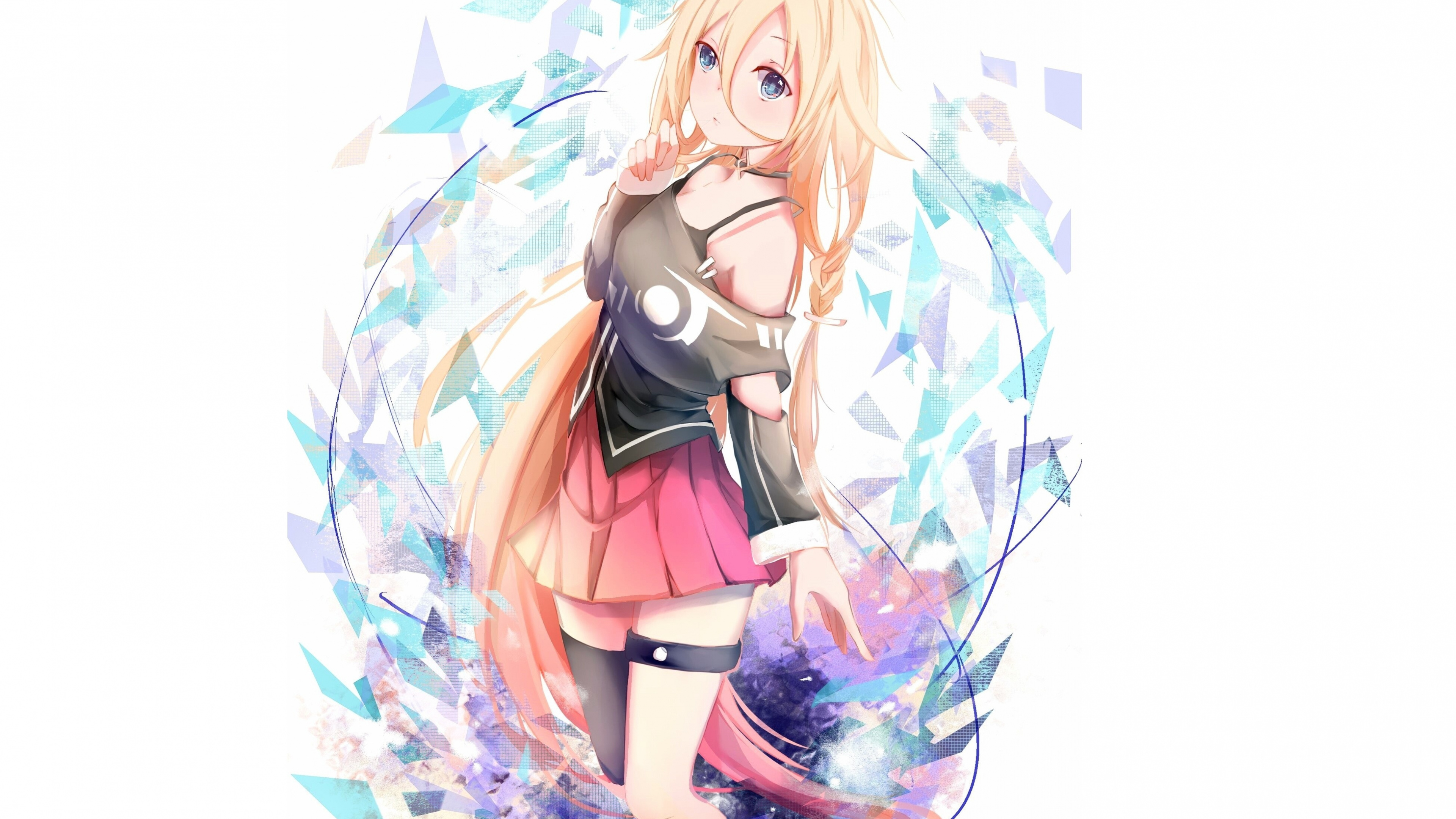 IA Vocaloid, Blonde anime girl, Vocaloid wallpaper, Music theme, 3840x2160 4K Desktop