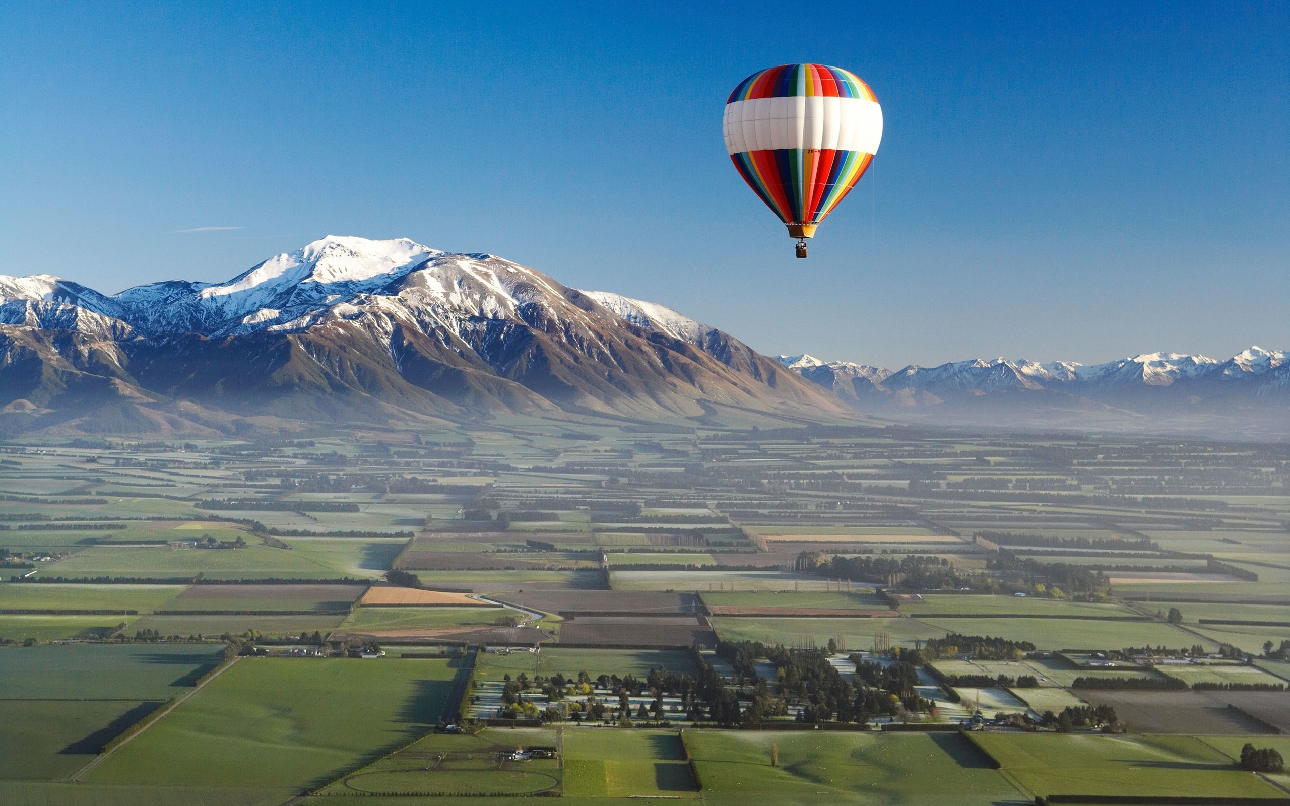 Hot Air Balloon, Sports in mountains, Serene field, Travel and wonder, 2560x1600 HD Desktop