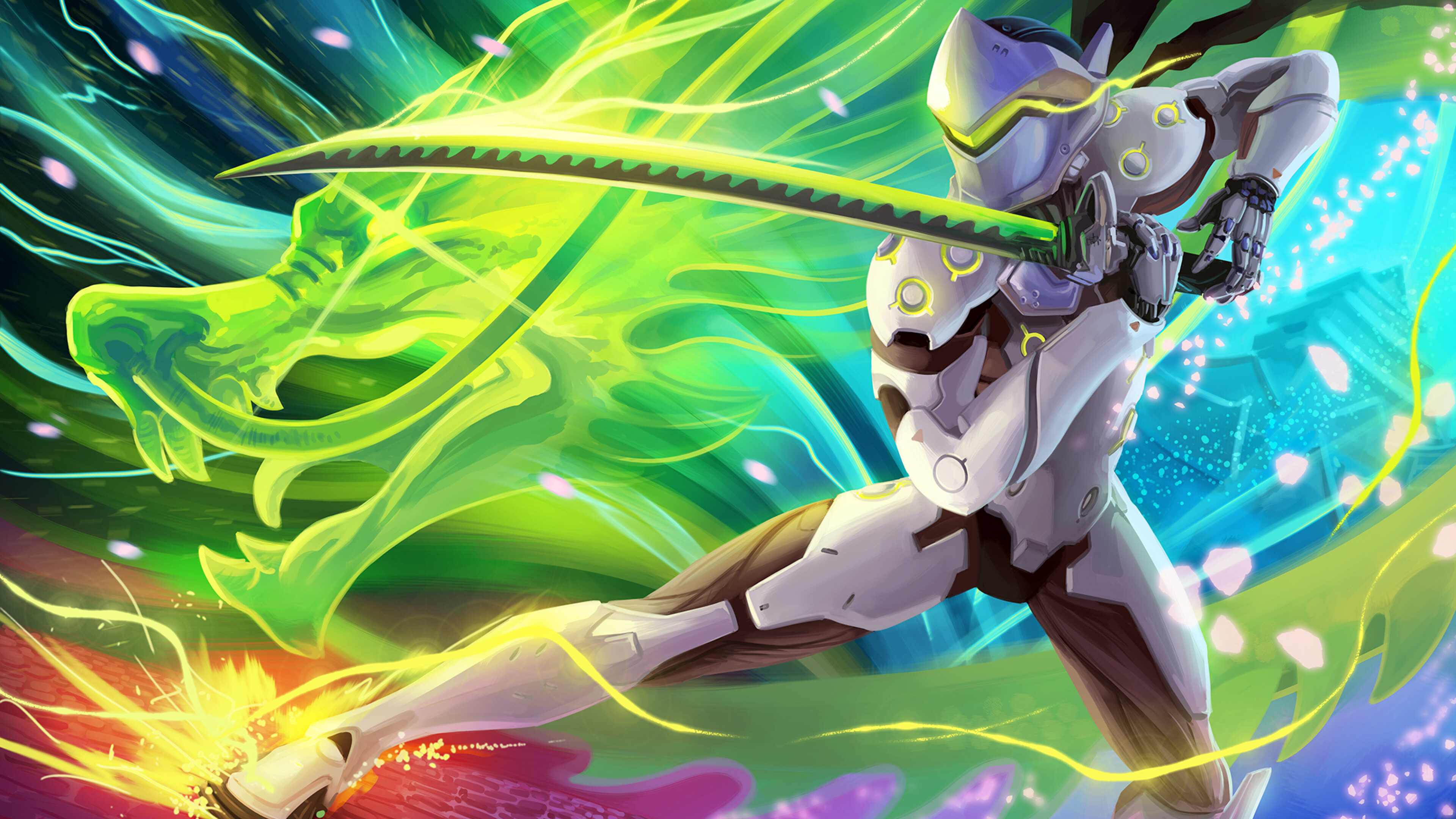 Dragon Blade Genji, HD wallpaper, Ultra HD, 3840x2160 4K Desktop