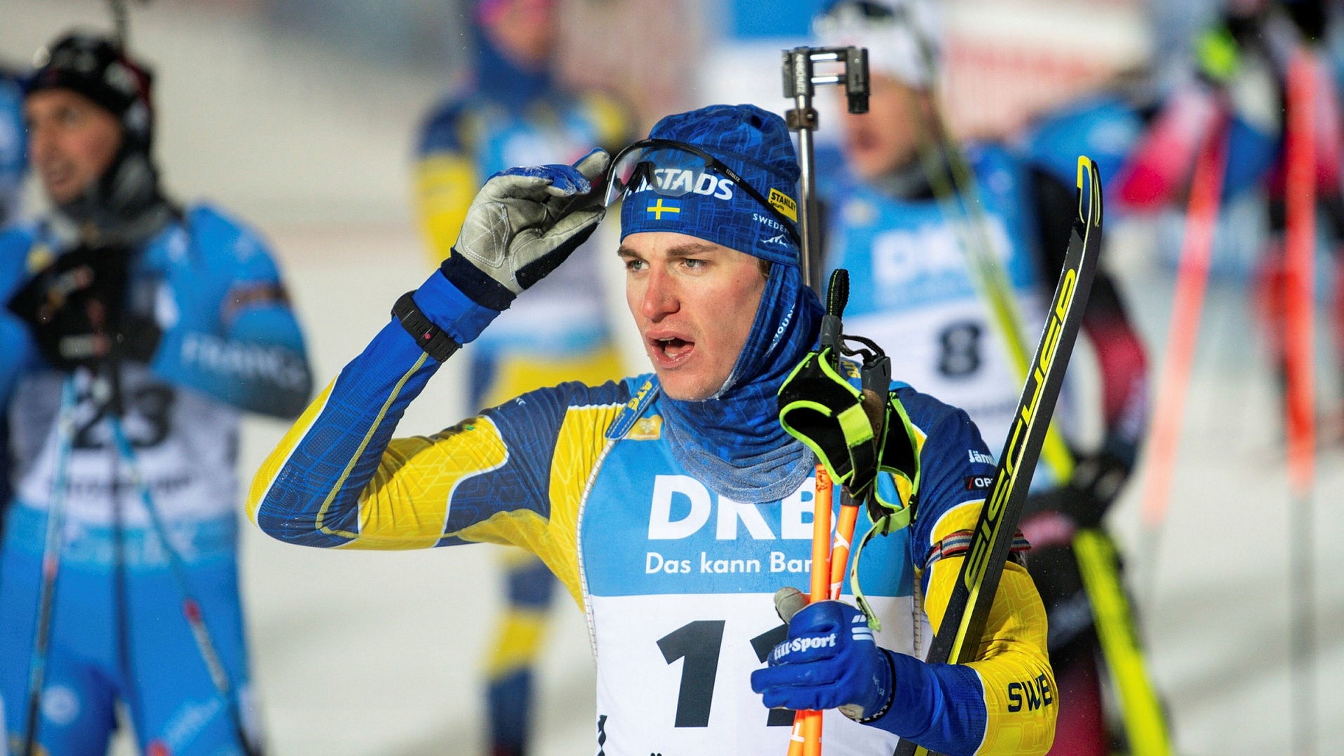 Martin Ponsiluoma, First podium of the season, Hochfilzen, Austrian biathlon, 1920x1080 Full HD Desktop