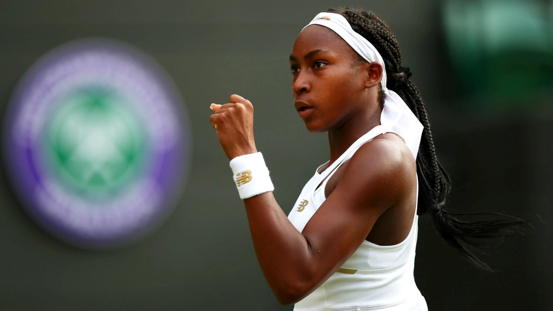 Venus Williams, Wimbledon upset, Cori Gauff's triumph, Historic tennis match, 1920x1080 Full HD Desktop