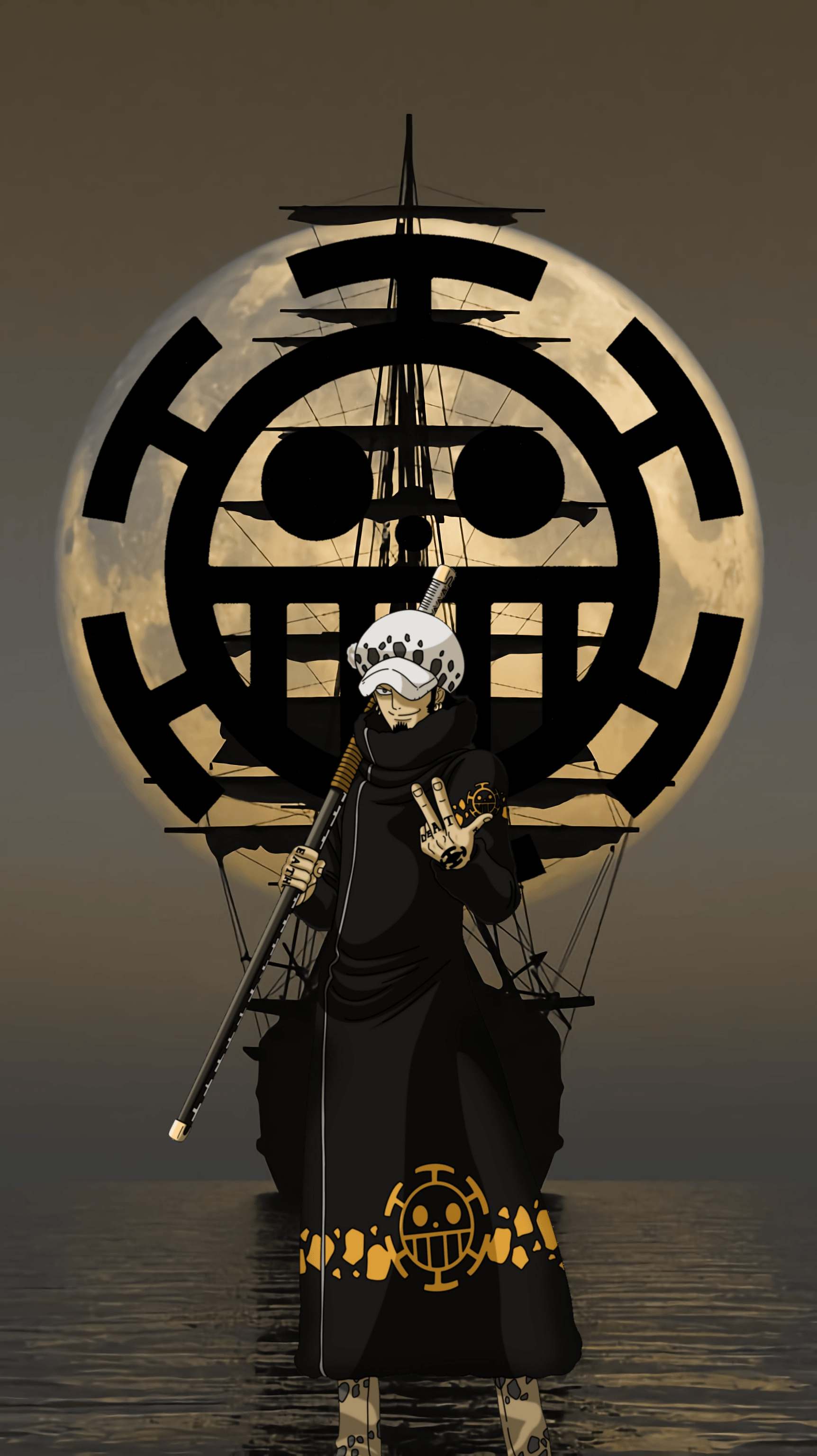 Trafalgar Law, 4K anime wallpaper, HD background, Straw Hat pirate, 1730x3080 HD Phone