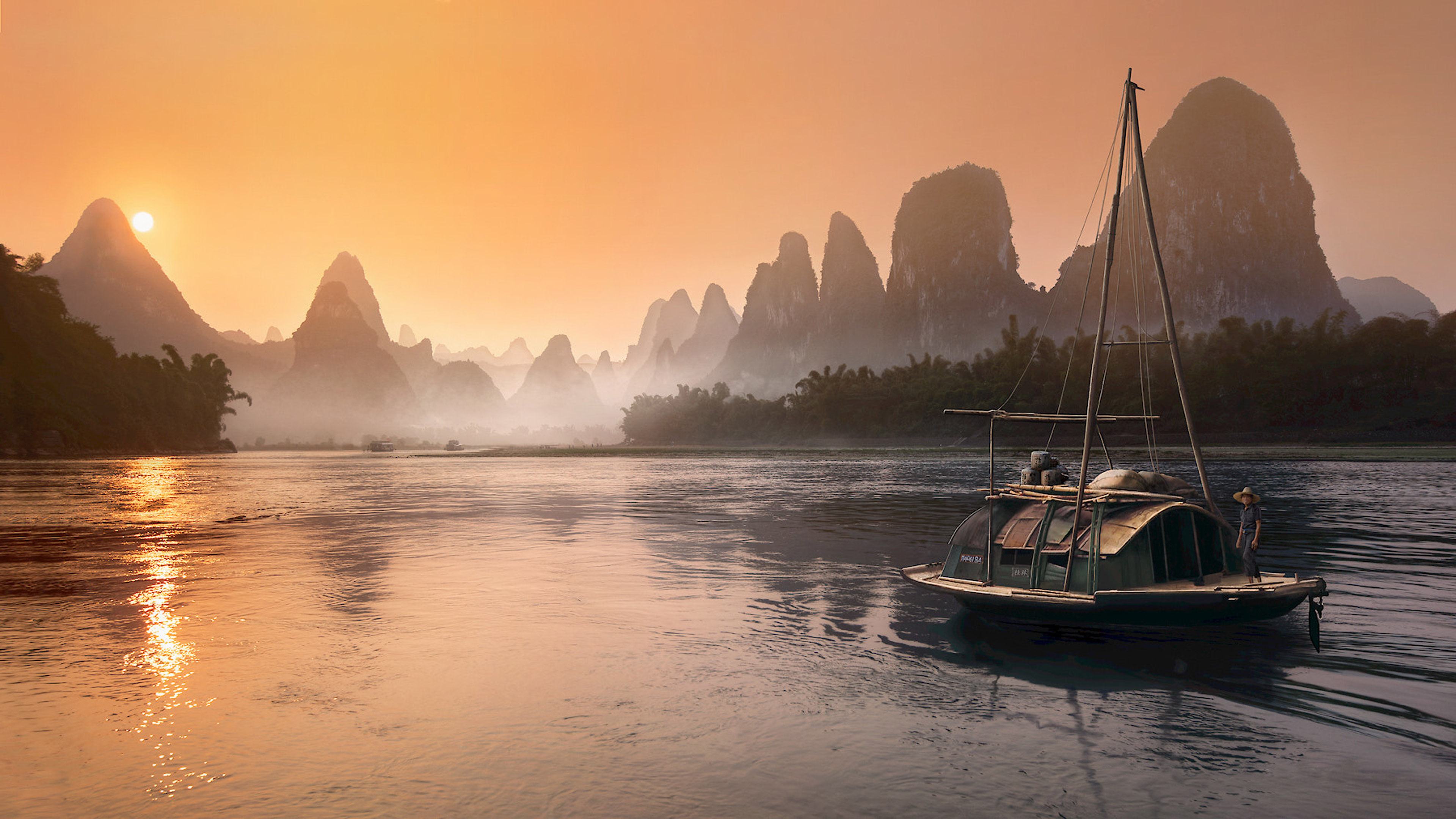 Li River, Guilin, Travels, Guilin Lijiang, 3840x2160 4K Desktop