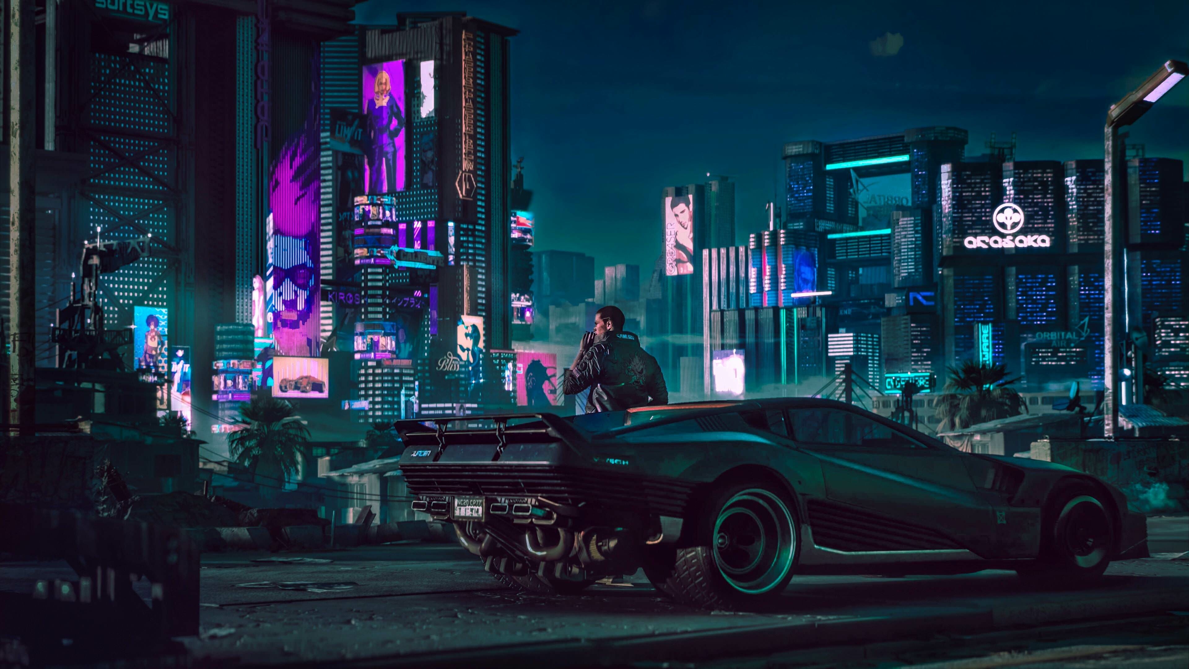 Cyberpunk 2077, Futuristic cityscape, Cyberpunk theme, Dystopian future, 3840x2160 4K Desktop