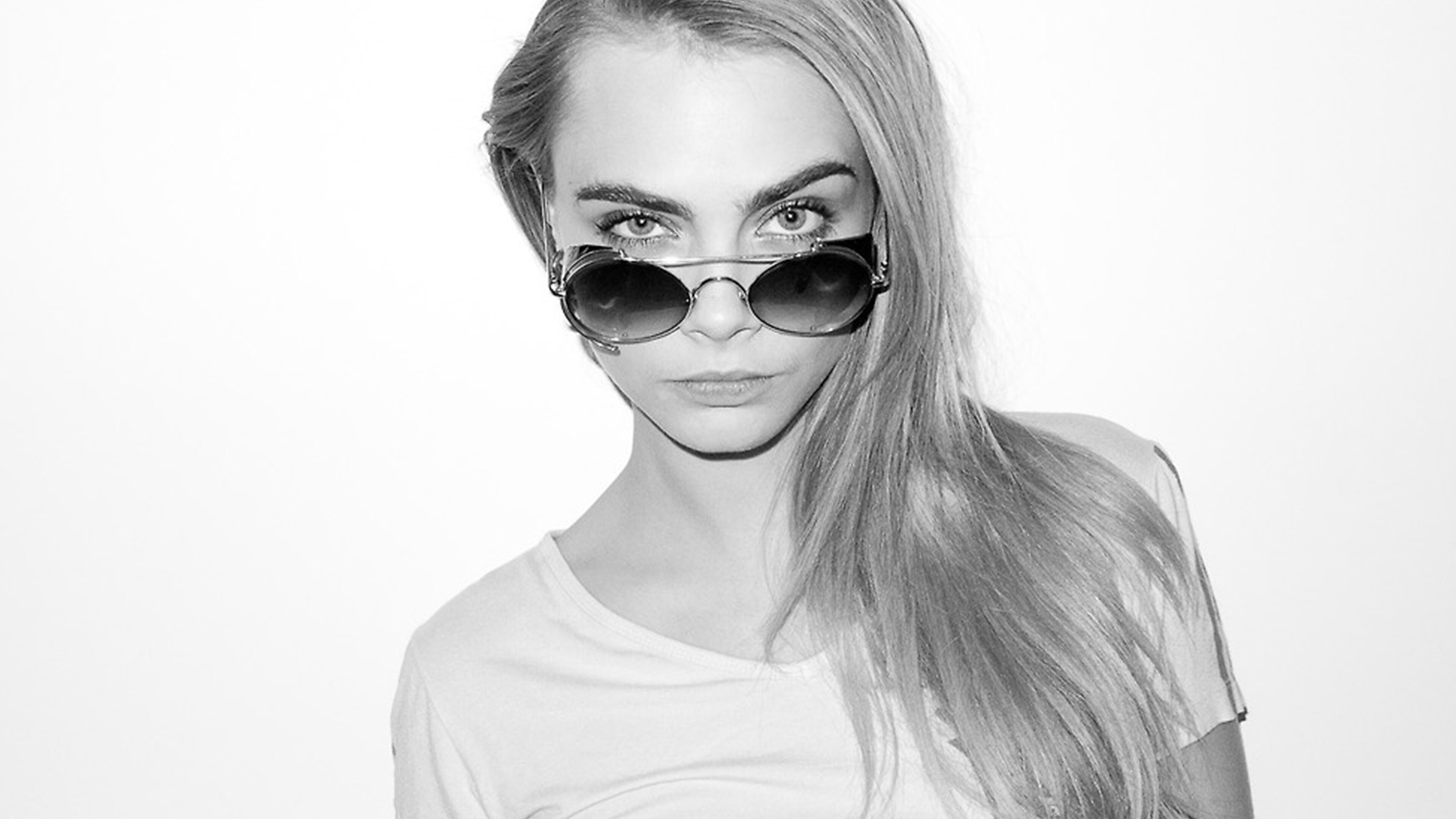 Cara Delevingne, Girl white, Model, Wallpaper, 3840x2160 4K Desktop