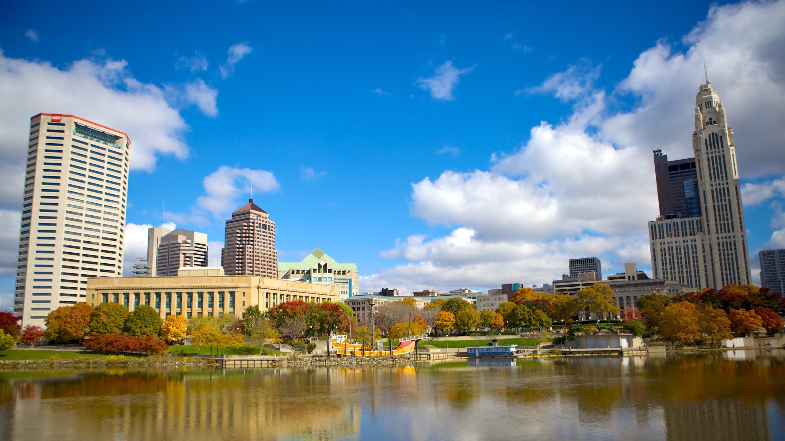 Columbus Skyline, Travels, Insider tips, City exploration, 2560x1440 HD Desktop