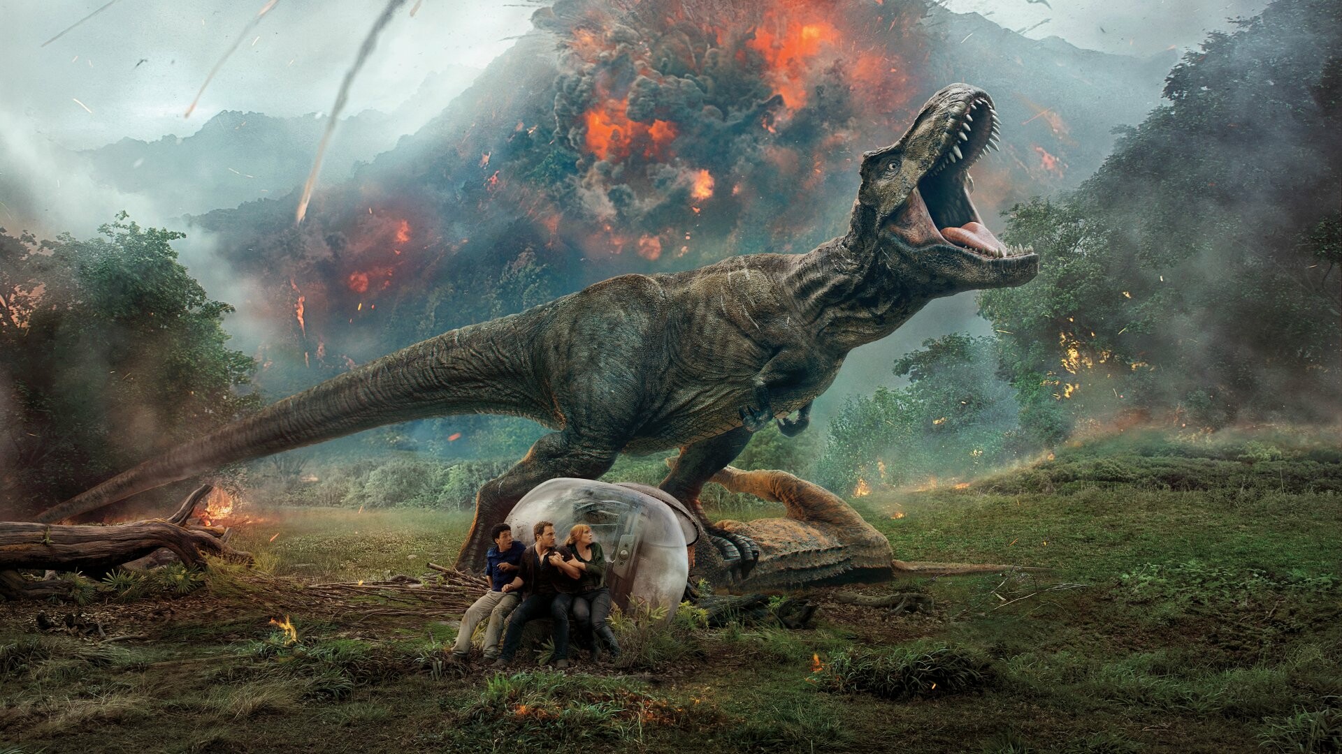 Jurassic World Fallen Kingdom, HD wallpapers, Dinosaur action, Thrilling adventure, 1920x1080 Full HD Desktop